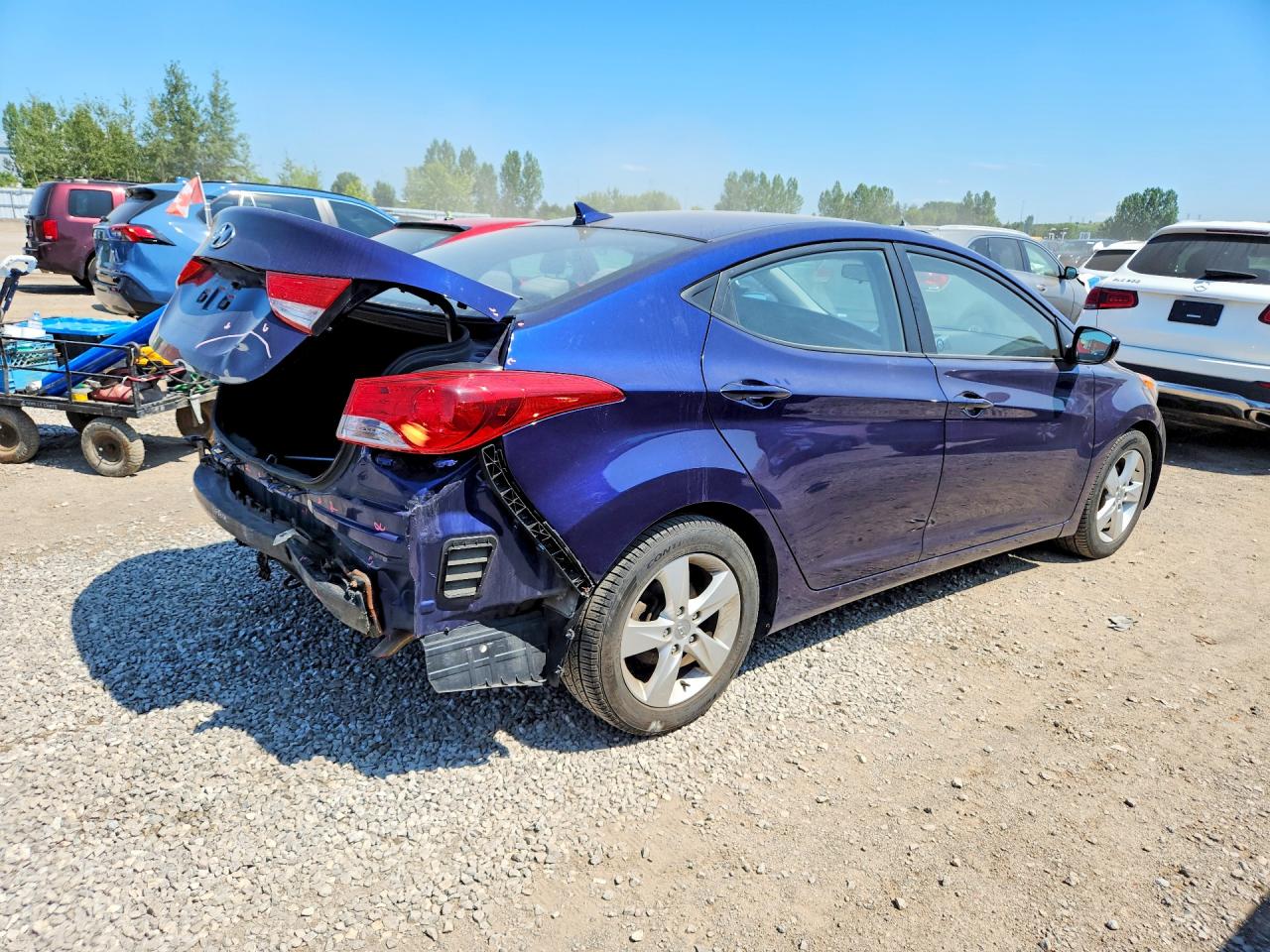 2013 Hyundai Elantra Gls Blue vin: 5NPDH4AE4DH383011