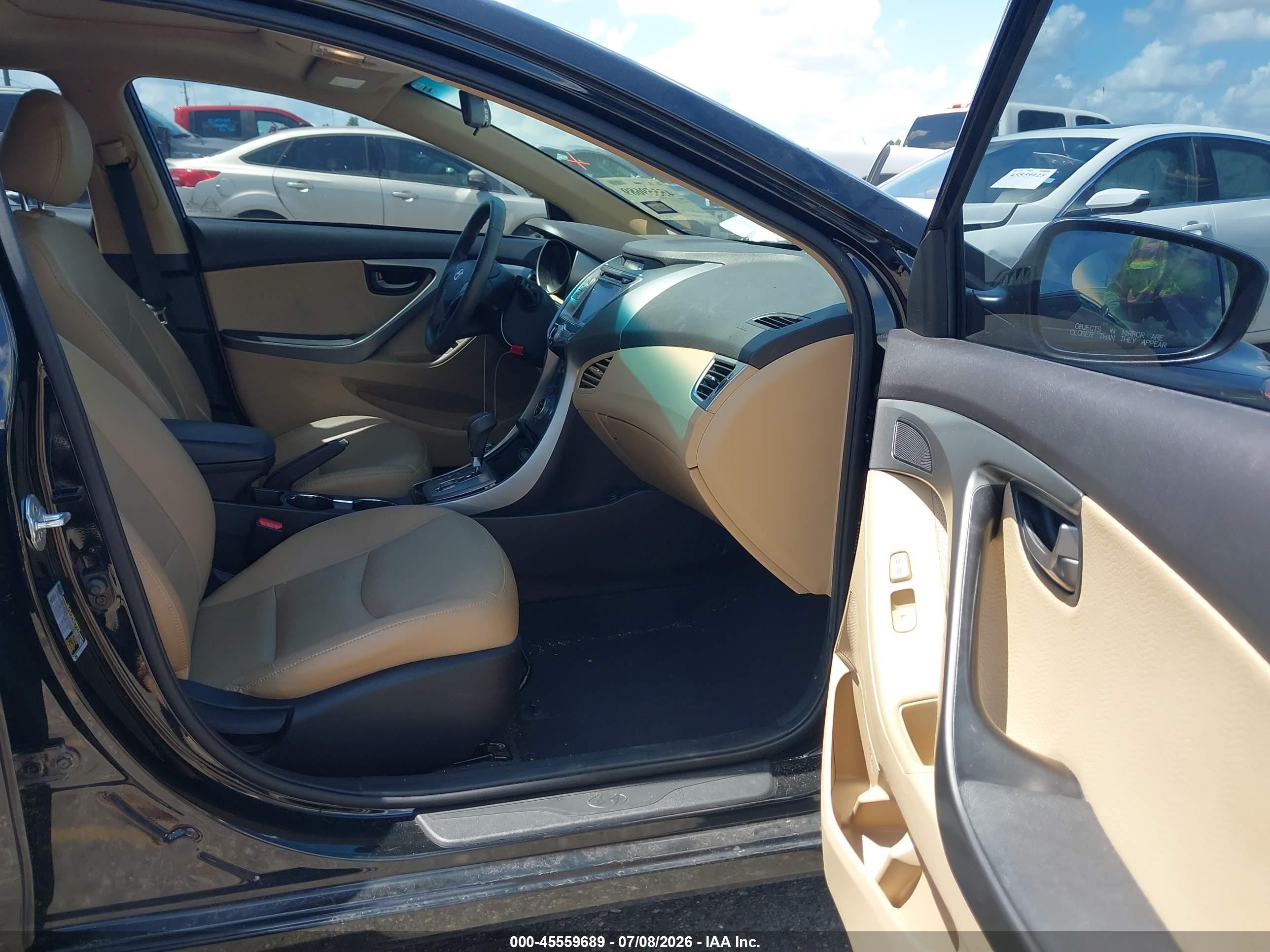 2013 Hyundai Elantra Limited Black vin: 5NPDH4AE4DH384384