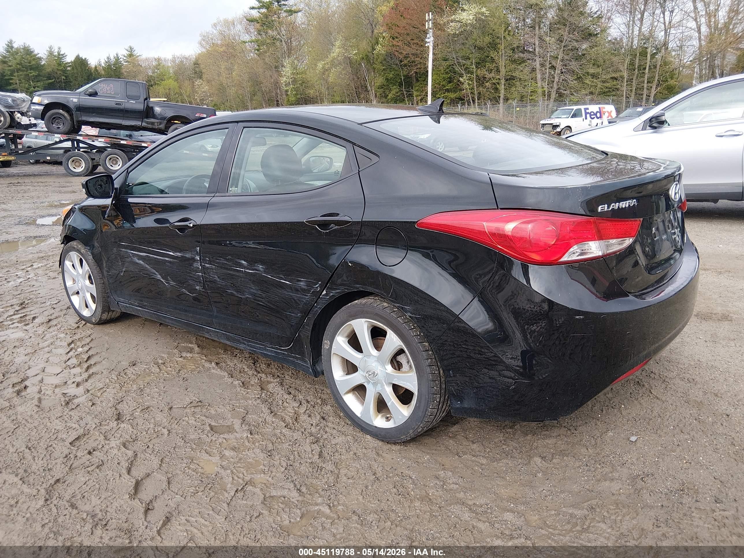 2013 Hyundai Elantra Limited Black vin: 5NPDH4AE4DH386300