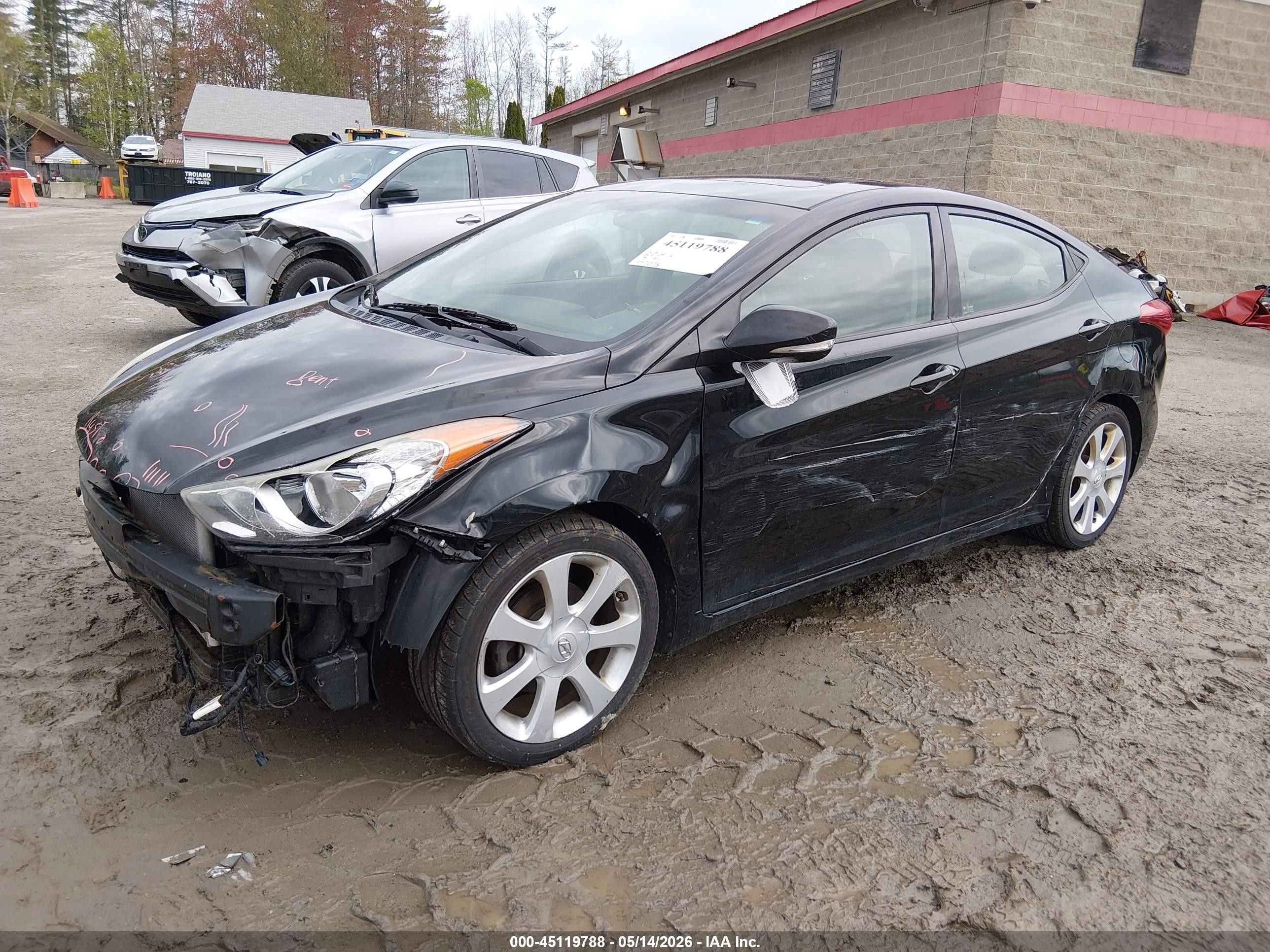 2013 Hyundai Elantra Limited Black vin: 5NPDH4AE4DH386300