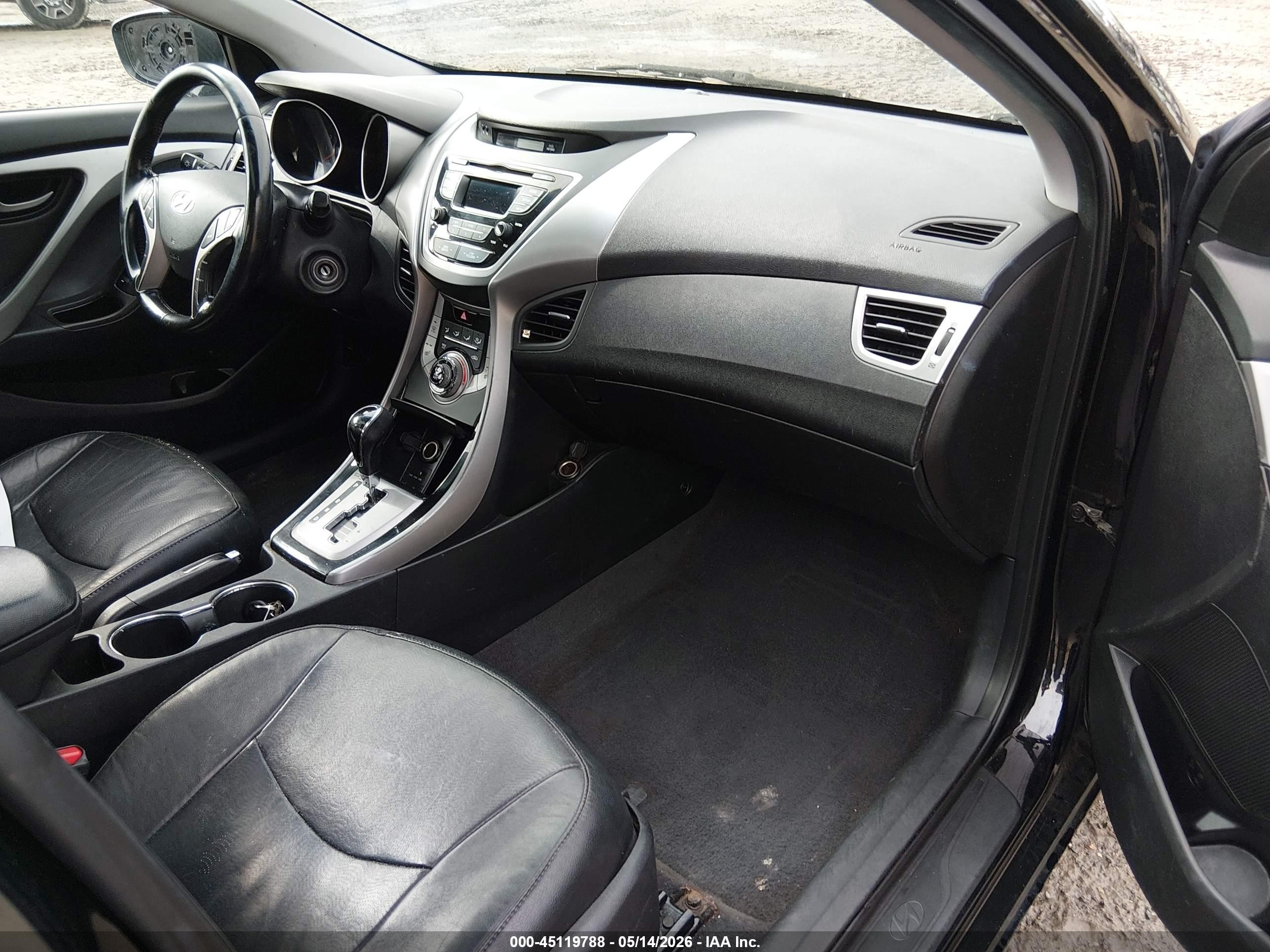 2013 Hyundai Elantra Limited Black vin: 5NPDH4AE4DH386300