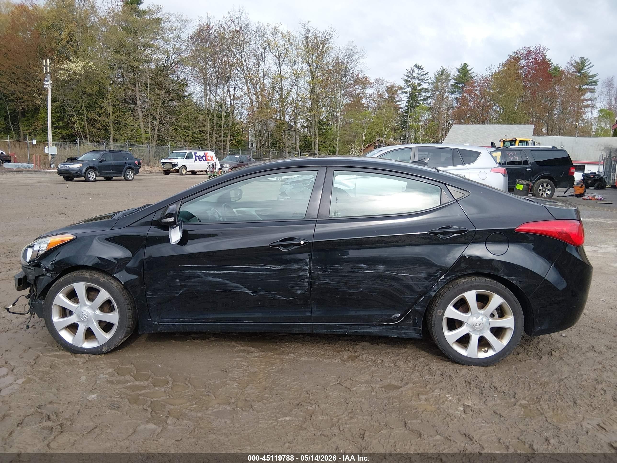 2013 Hyundai Elantra Limited Black vin: 5NPDH4AE4DH386300