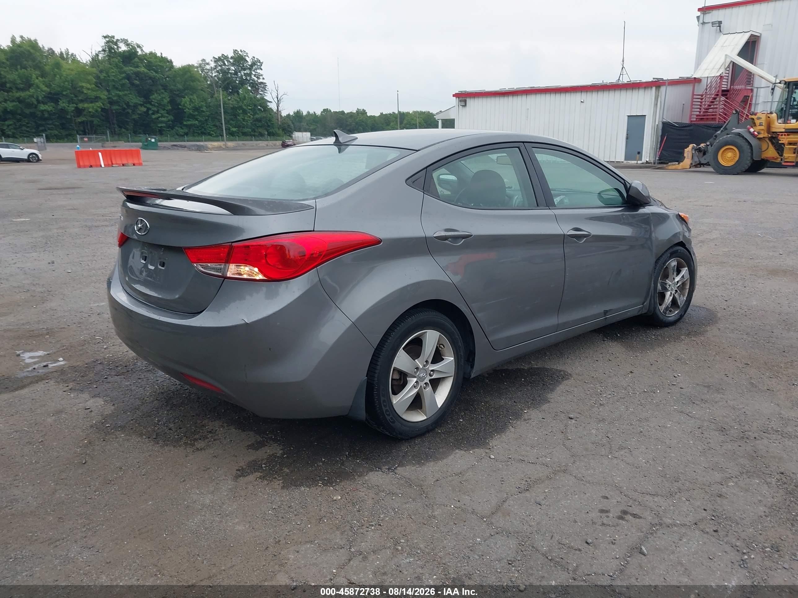 2013 Hyundai Elantra Gls Gray vin: 5NPDH4AE4DH390816