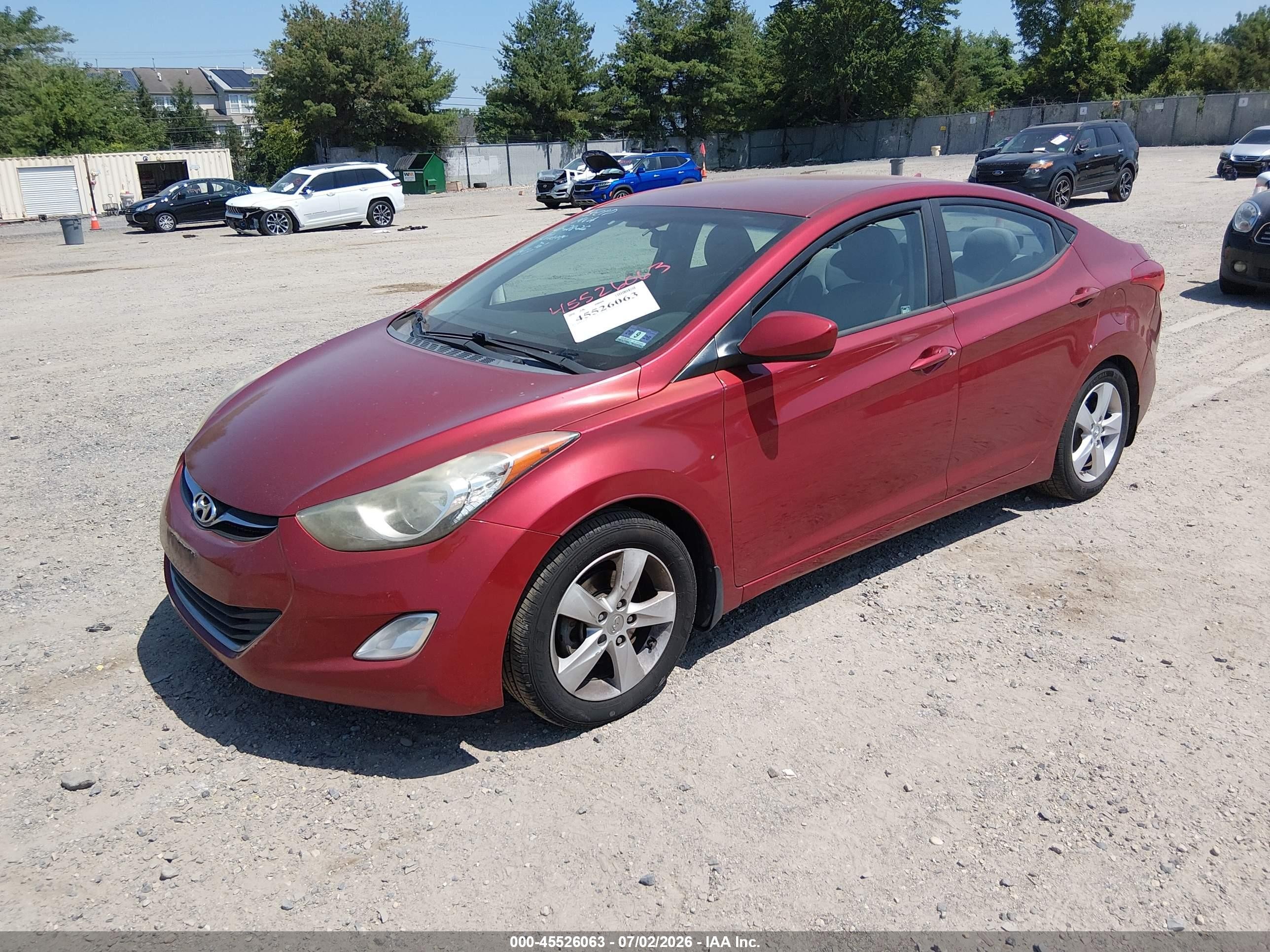 2013 Hyundai Elantra Gls Красный vin: 5NPDH4AE4DH393344