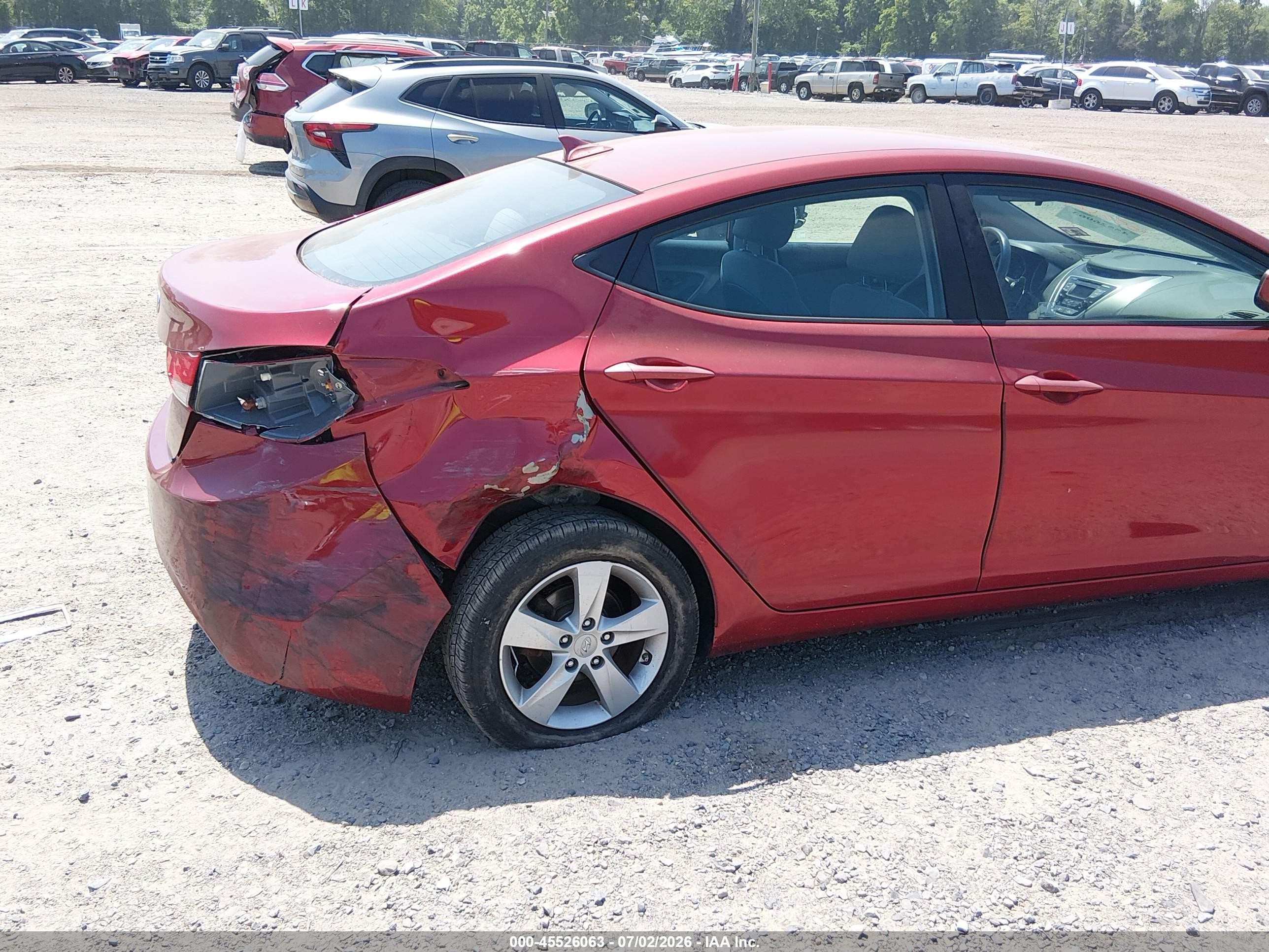 2013 Hyundai Elantra Gls Красный vin: 5NPDH4AE4DH393344