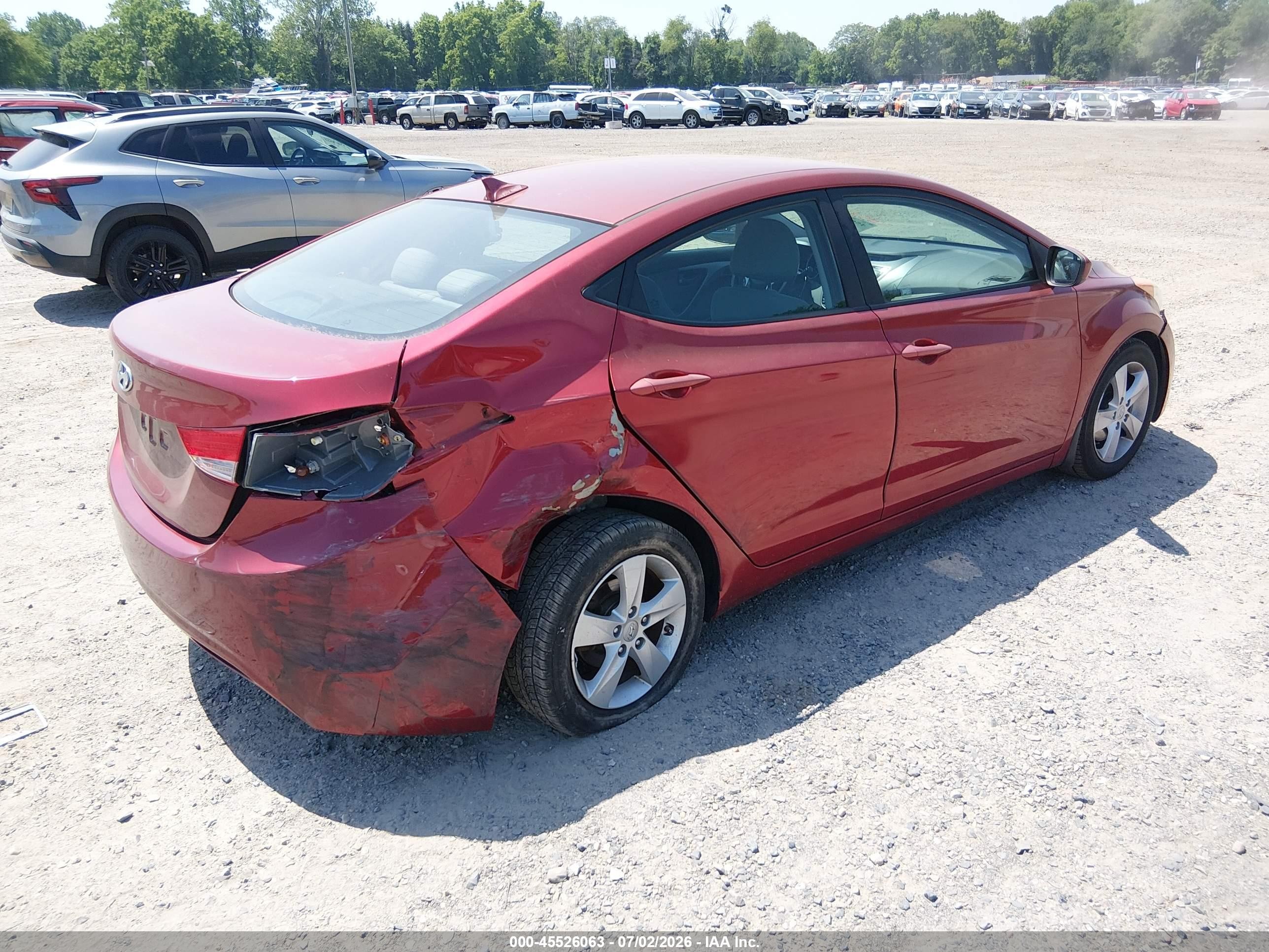 2013 Hyundai Elantra Gls Красный vin: 5NPDH4AE4DH393344