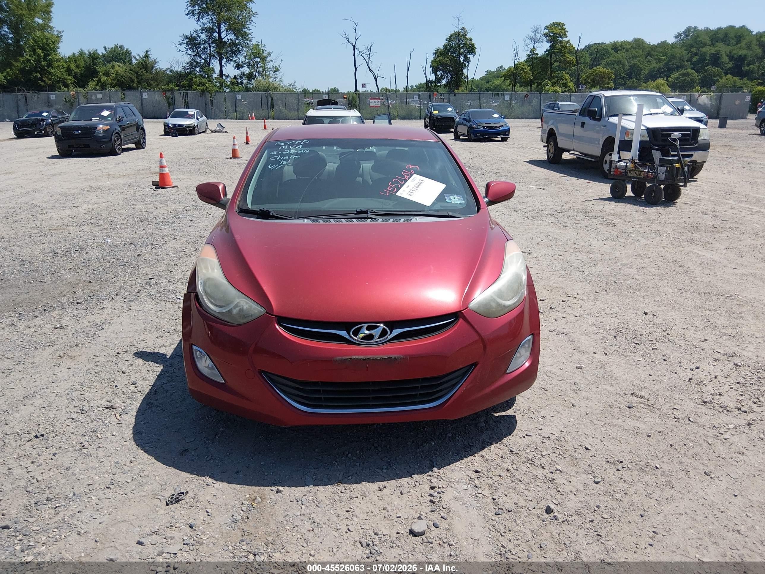 2013 Hyundai Elantra Gls Красный vin: 5NPDH4AE4DH393344