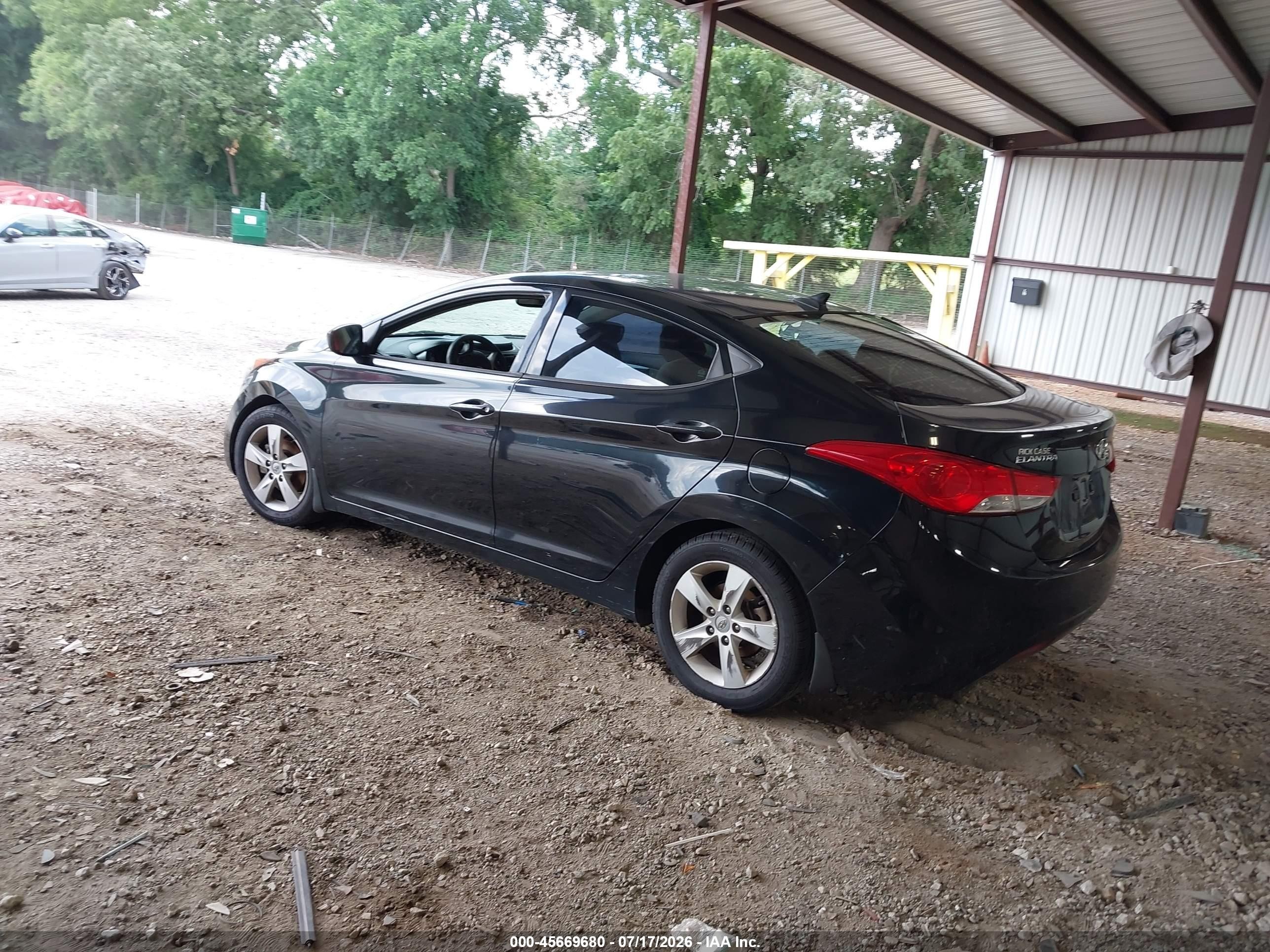 2013 Hyundai Elantra Gls Black vin: 5NPDH4AE4DH398298