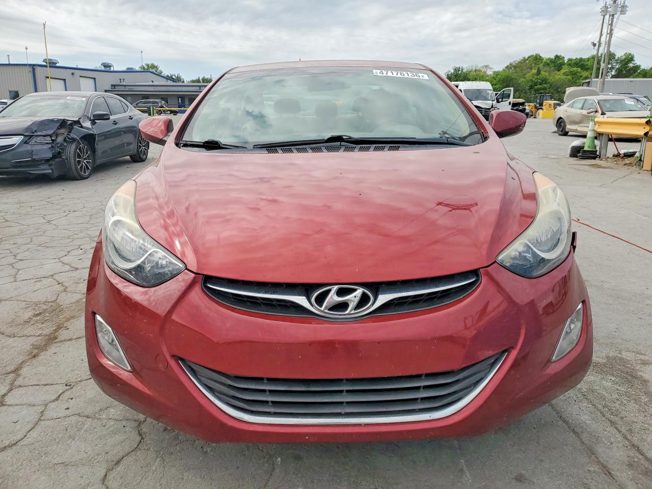 2013 Hyundai Elantra Gls Red vin: 5NPDH4AE4DH407226