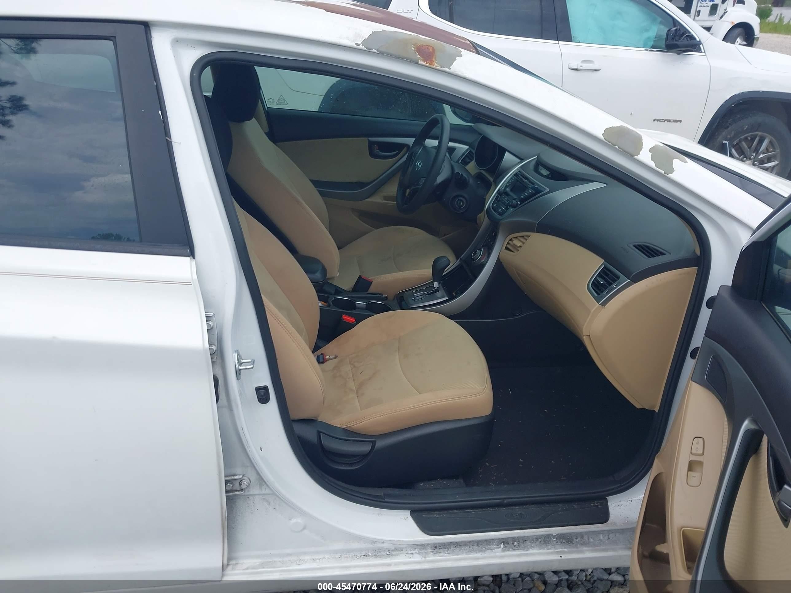 2013 Hyundai Elantra Gls White vin: 5NPDH4AE4DH409414