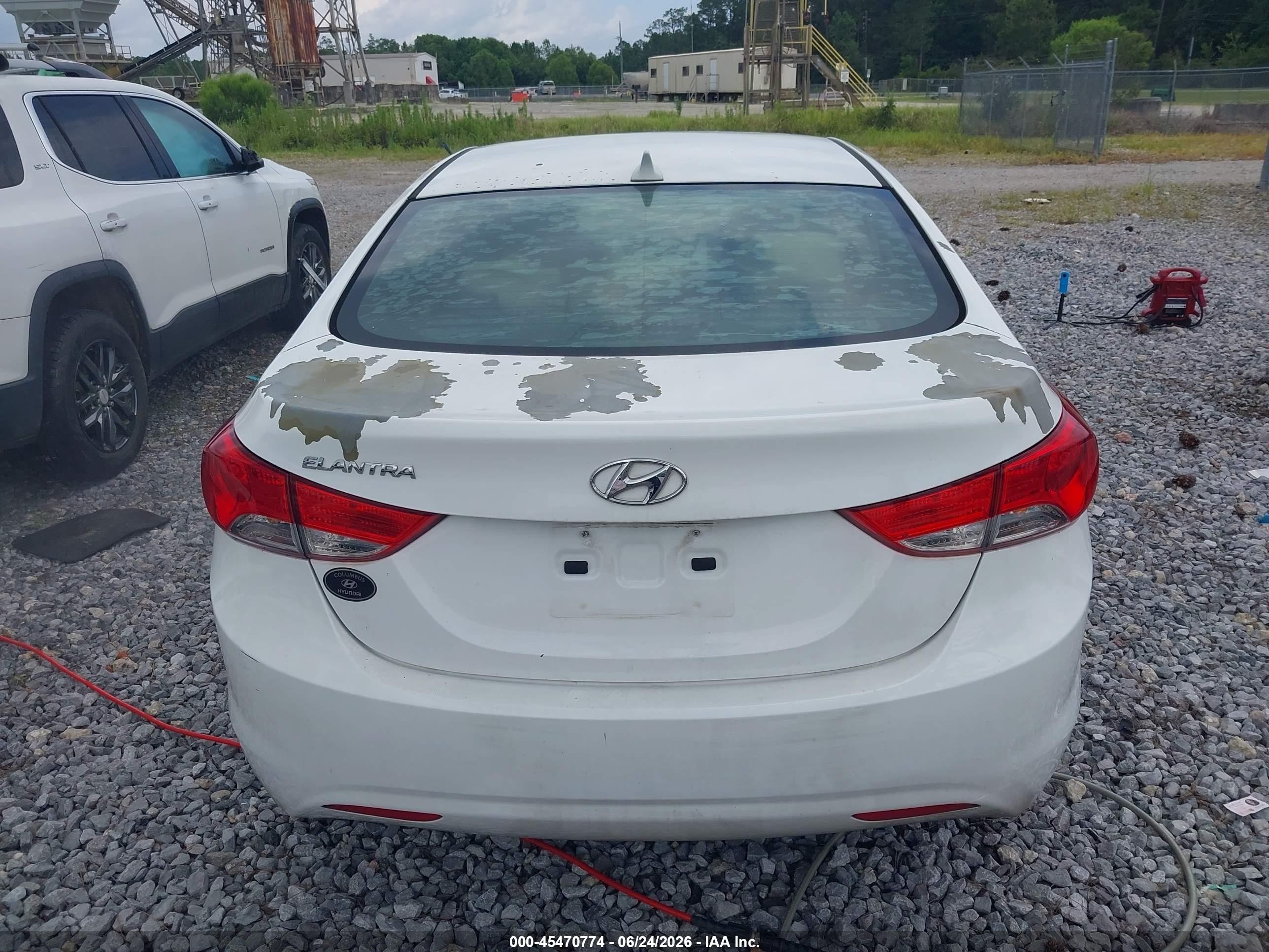 2013 Hyundai Elantra Gls White vin: 5NPDH4AE4DH409414