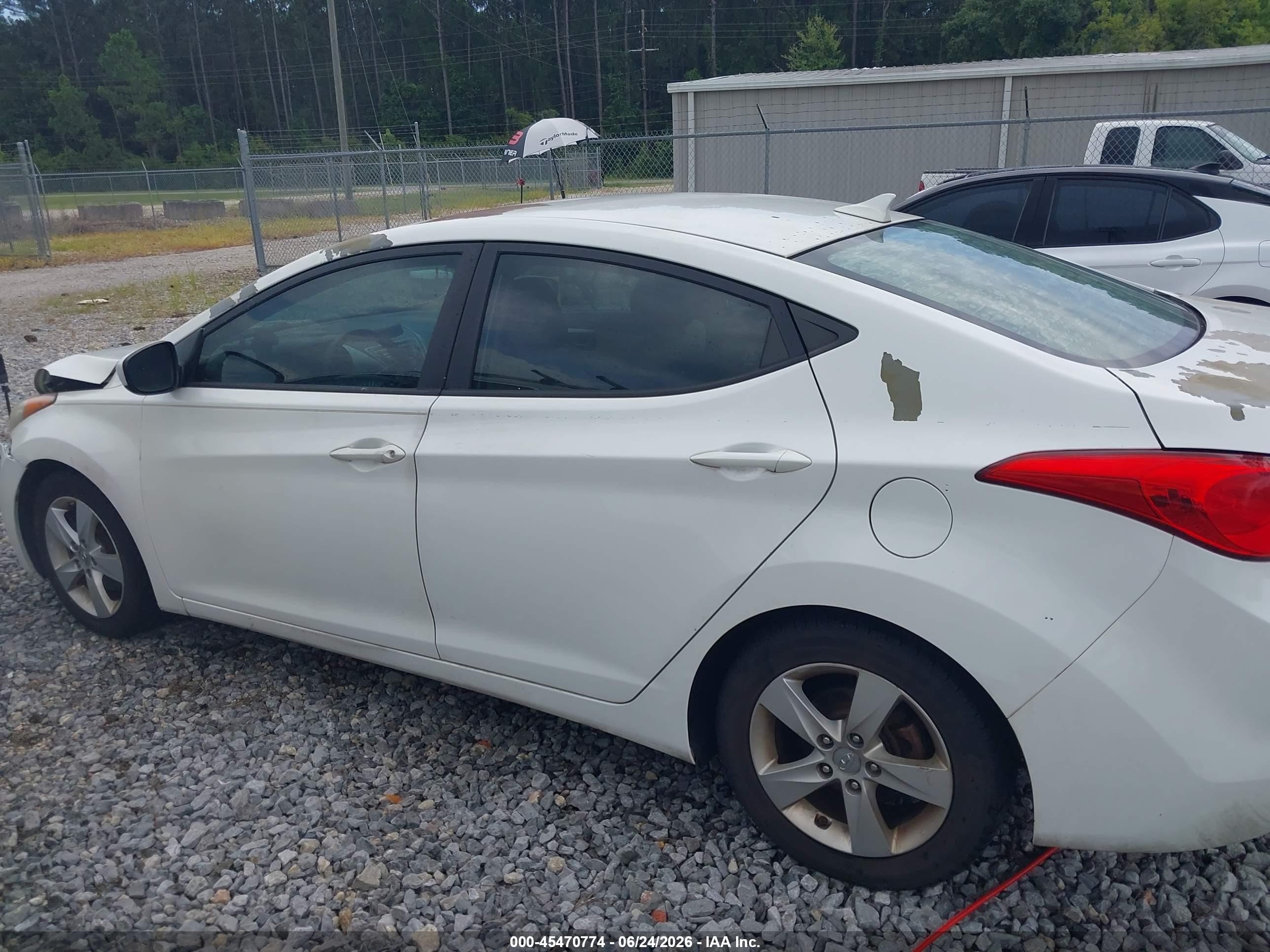 2013 Hyundai Elantra Gls White vin: 5NPDH4AE4DH409414