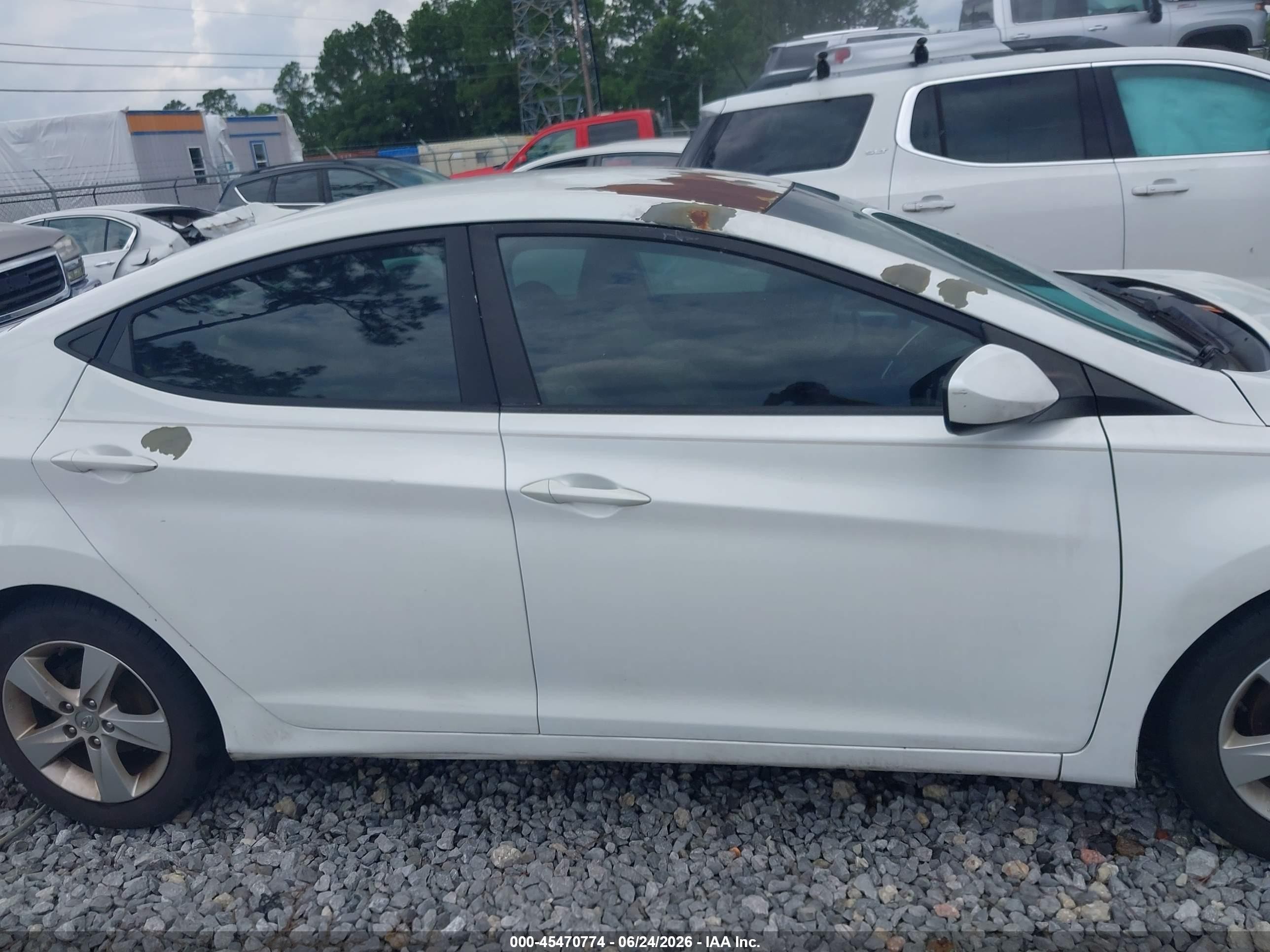 2013 Hyundai Elantra Gls White vin: 5NPDH4AE4DH409414