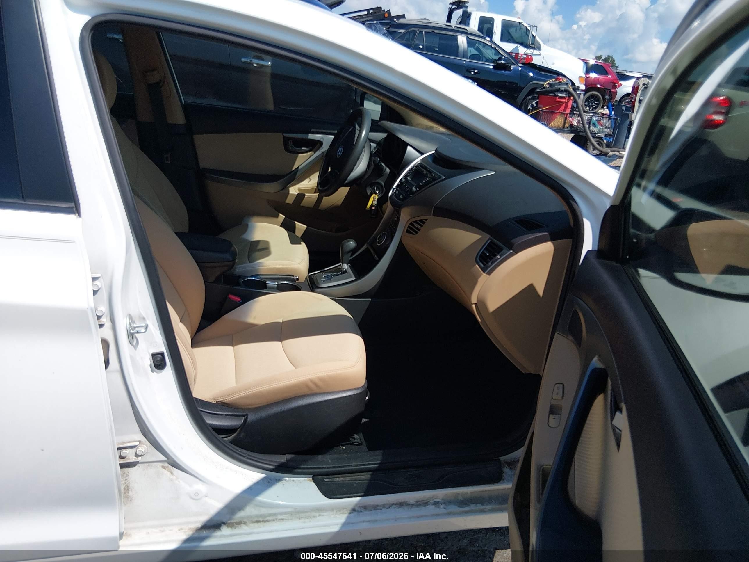 2013 Hyundai Elantra Gls White vin: 5NPDH4AE4DH410370