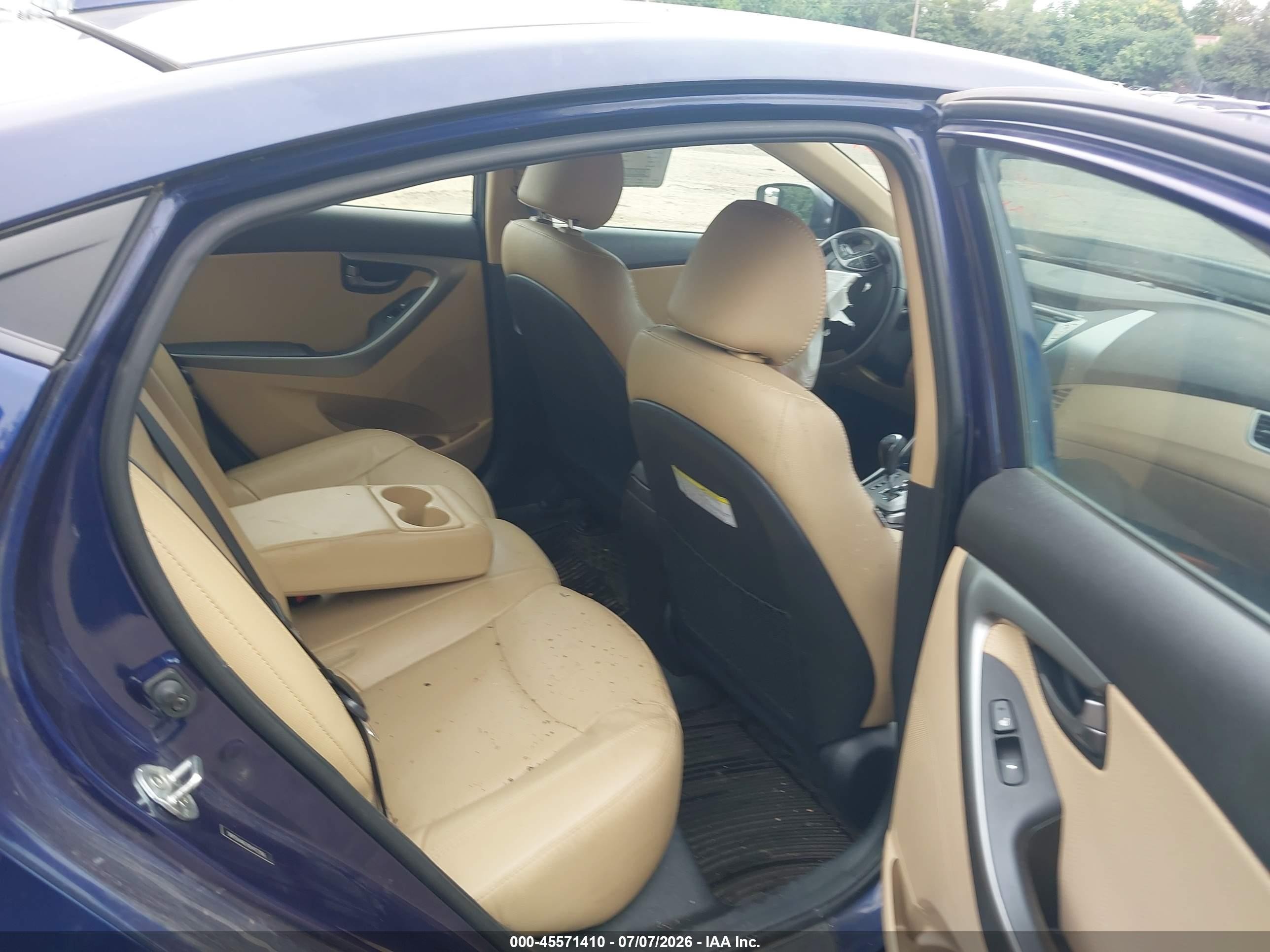 2013 Hyundai Elantra Limited Blue vin: 5NPDH4AE4DH412166