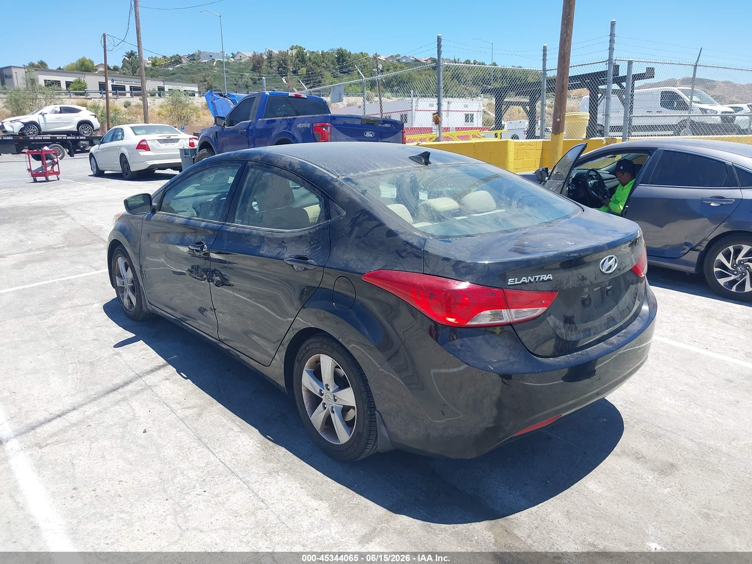 2013 Hyundai Elantra Gls Black vin: 5NPDH4AE4DH412846