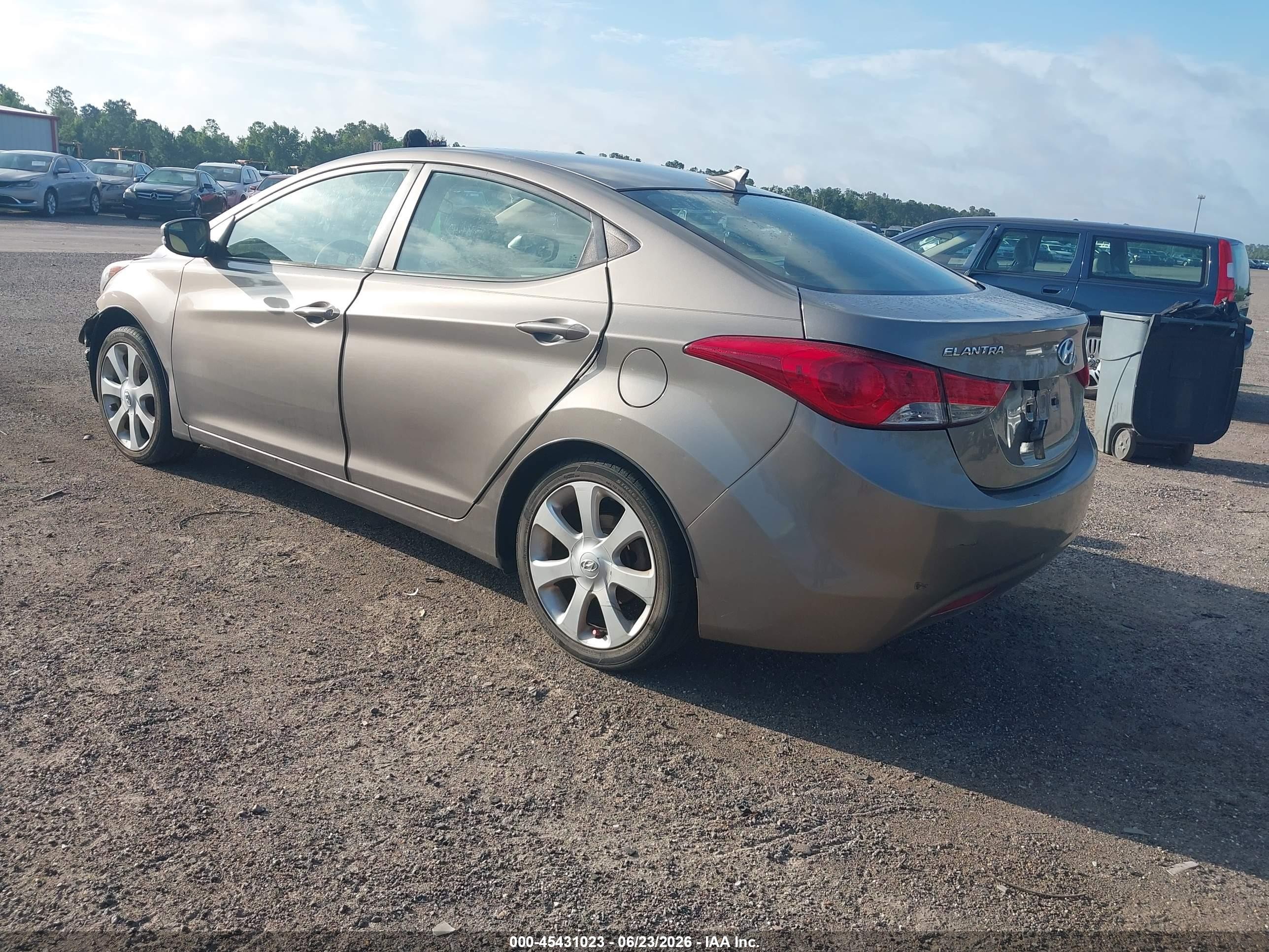 2013 Hyundai Elantra Limited Cream vin: 5NPDH4AE4DH418307