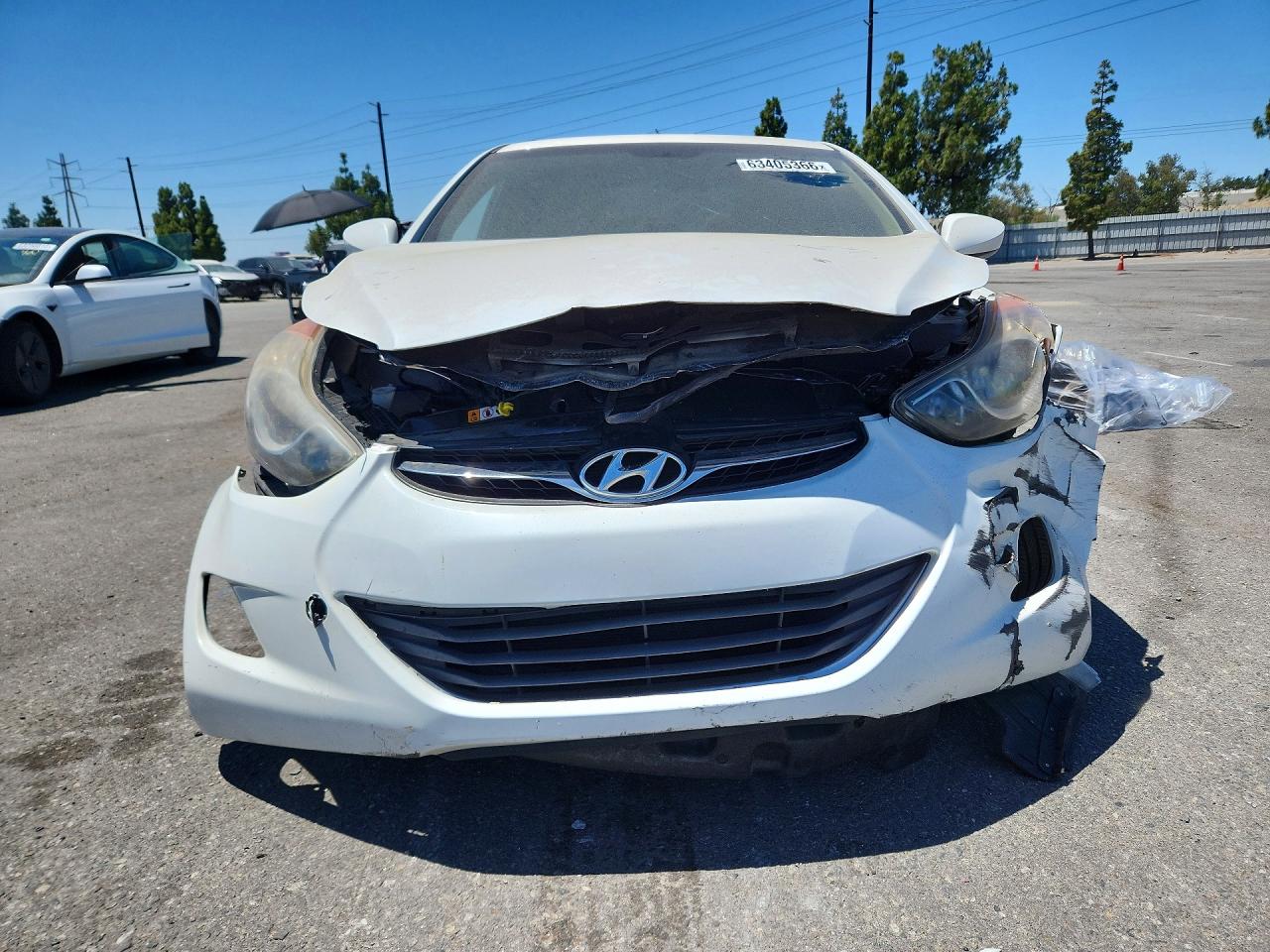 2013 Hyundai Elantra Gls White vin: 5NPDH4AE4DH428058