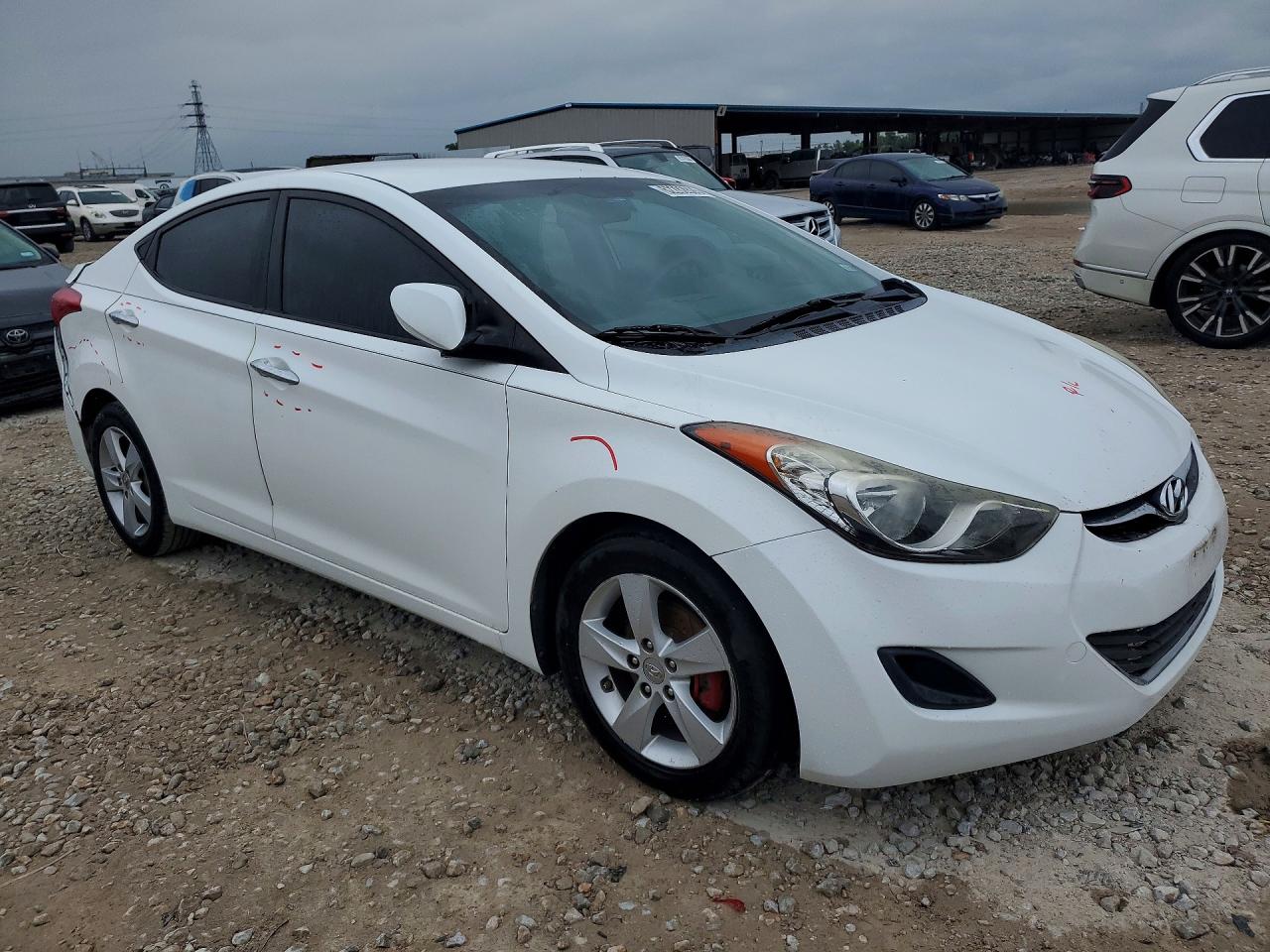2013 Hyundai Elantra Gls White vin: 5NPDH4AE4DH428352