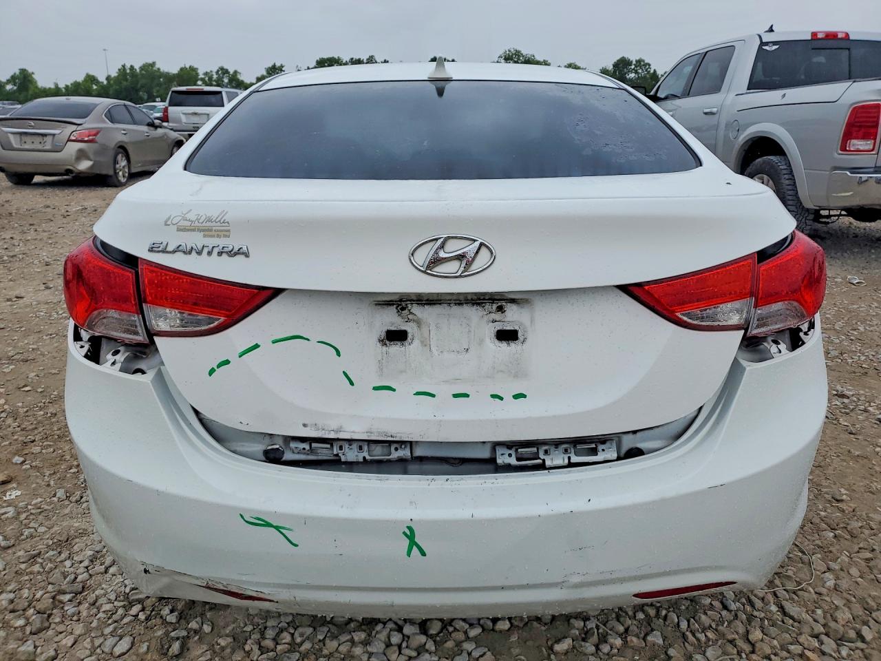 2013 Hyundai Elantra Gls White vin: 5NPDH4AE4DH428352