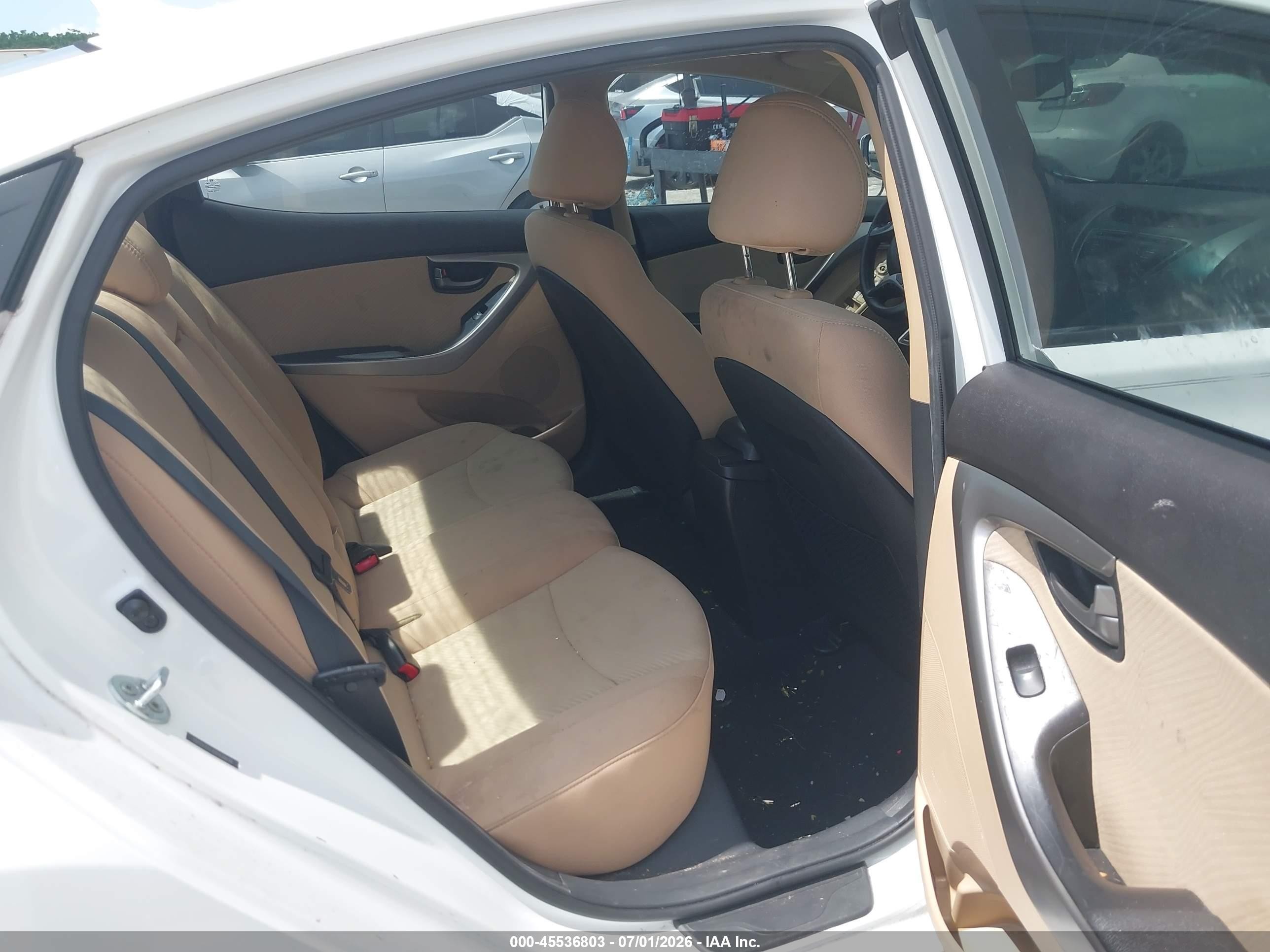 2013 Hyundai Elantra Gls White vin: 5NPDH4AE4DH430070