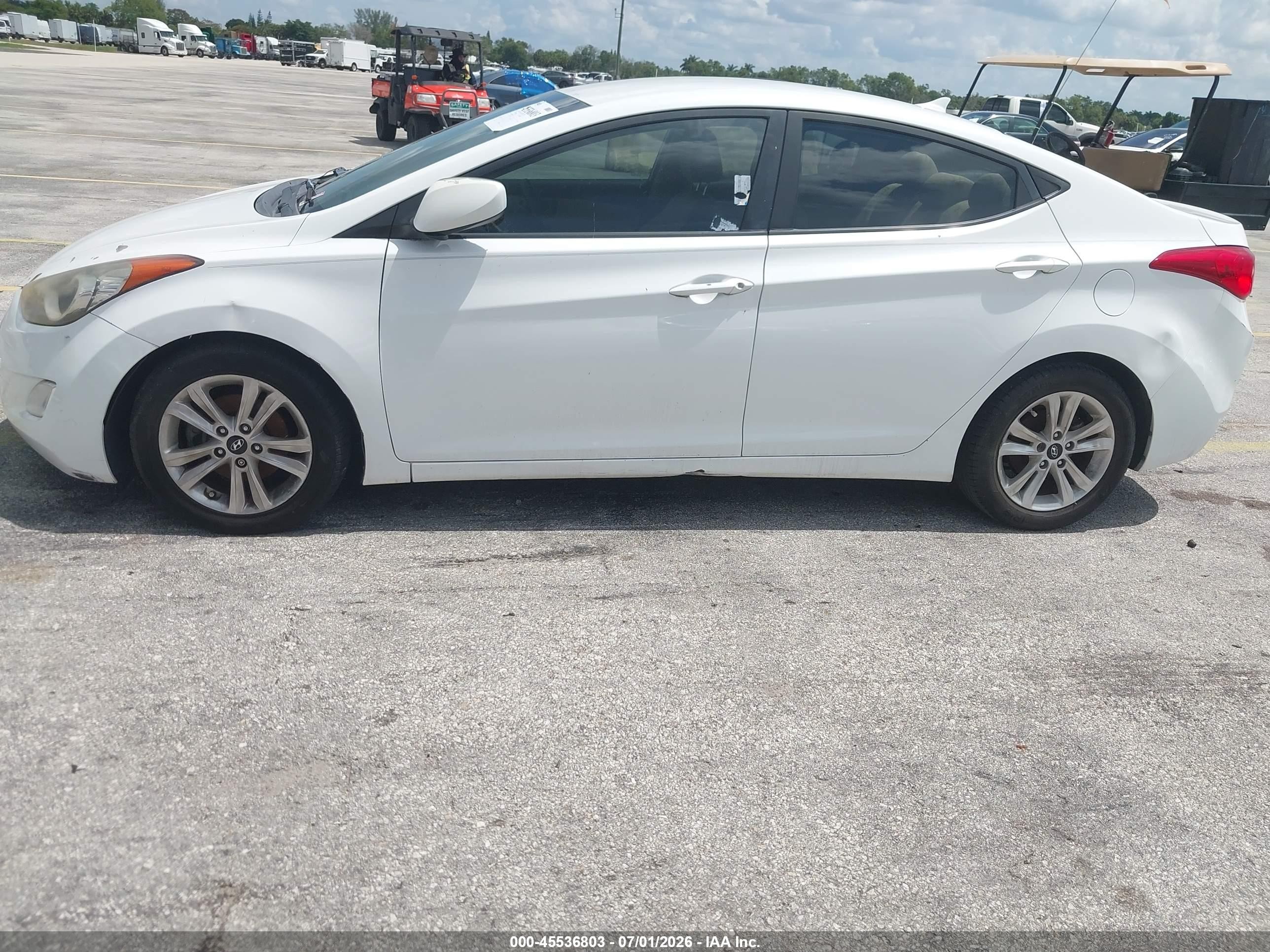 2013 Hyundai Elantra Gls White vin: 5NPDH4AE4DH430070