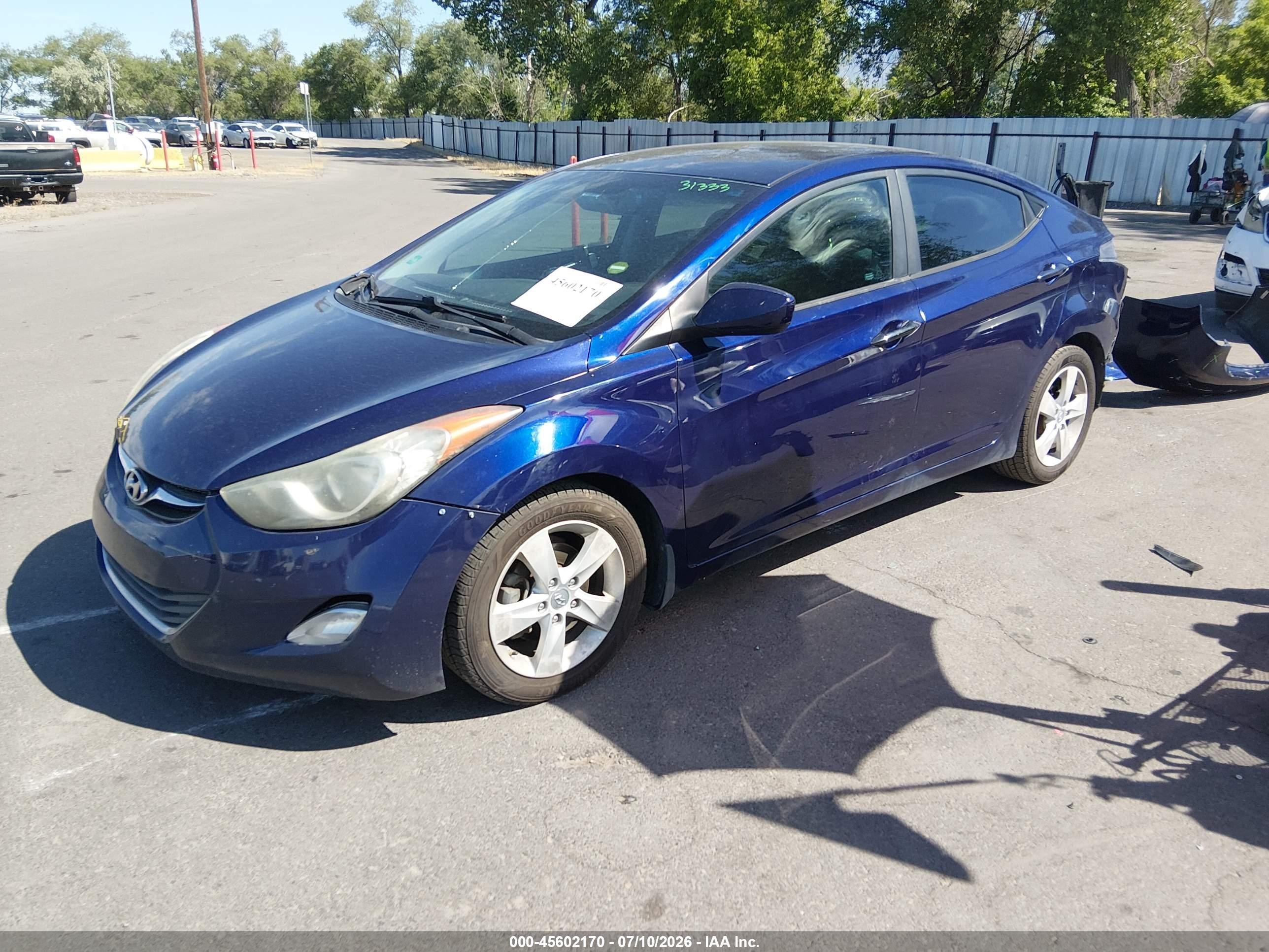 2013 Hyundai Elantra Gls Синий vin: 5NPDH4AE4DH431820
