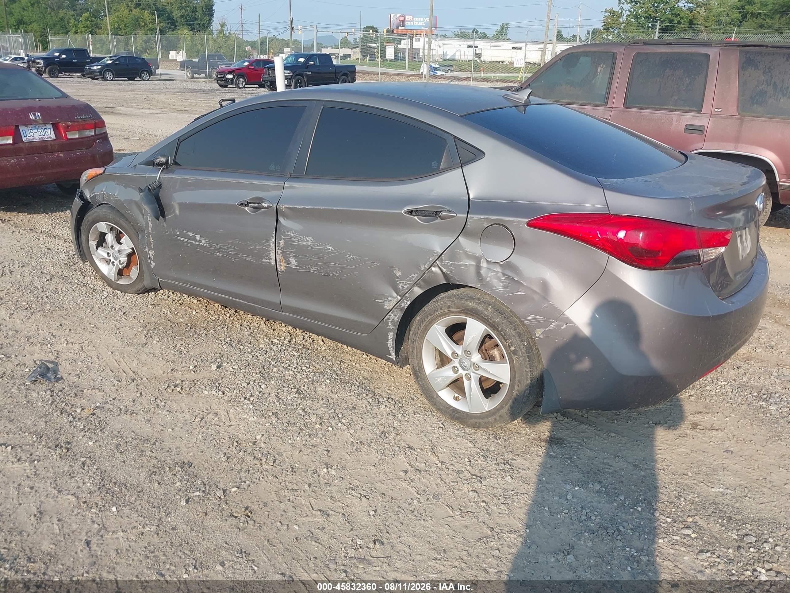 2013 Hyundai Elantra Gls Gray vin: 5NPDH4AE4DH435320