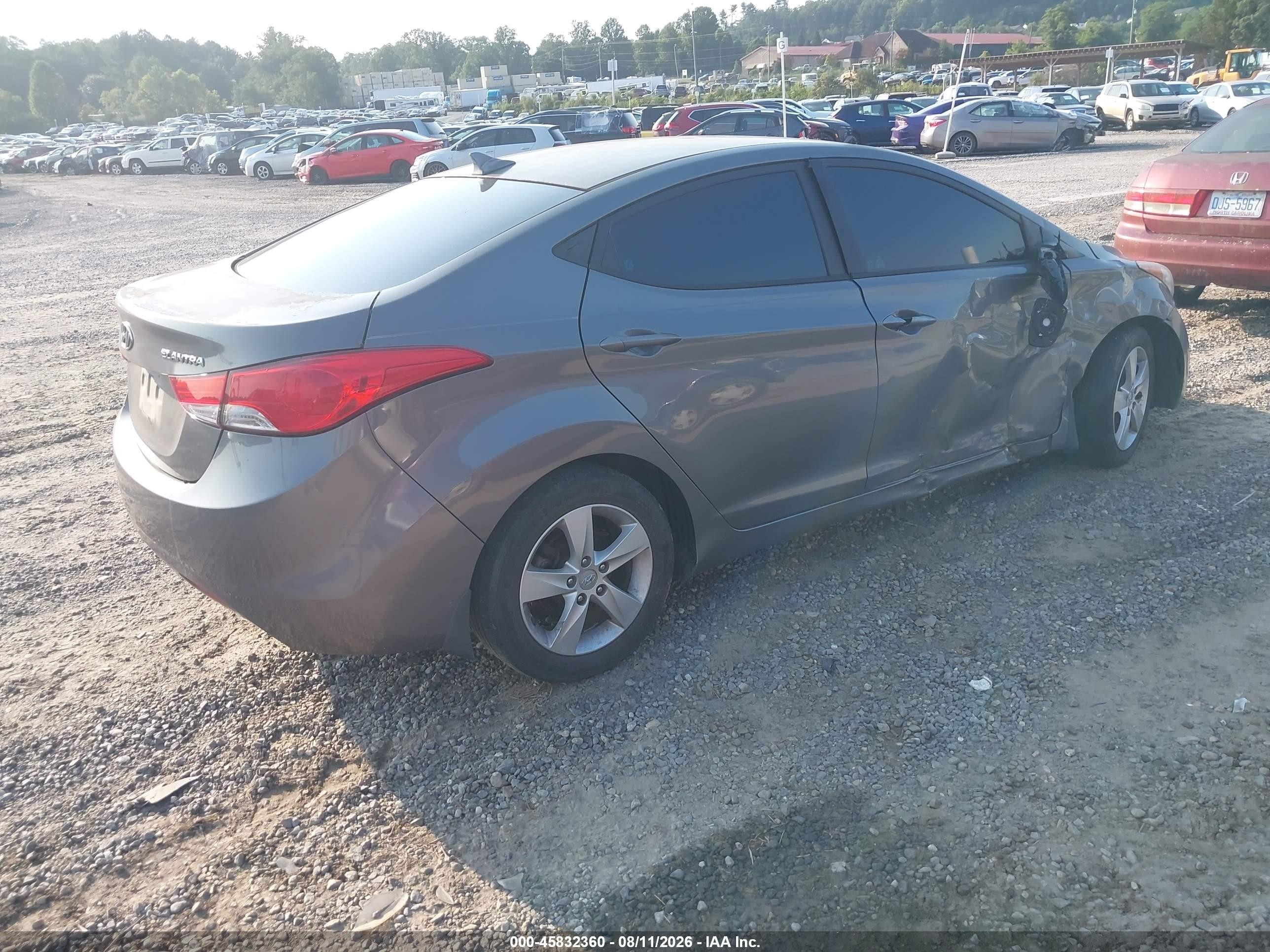 2013 Hyundai Elantra Gls Gray vin: 5NPDH4AE4DH435320