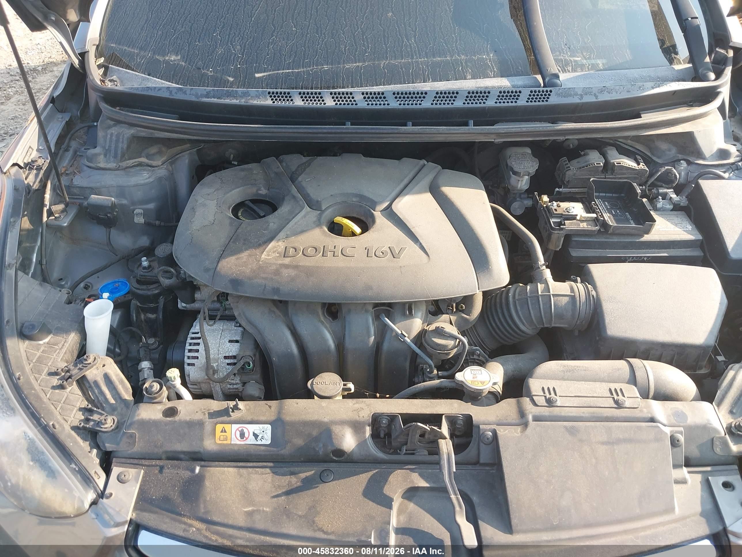 2013 Hyundai Elantra Gls Gray vin: 5NPDH4AE4DH435320