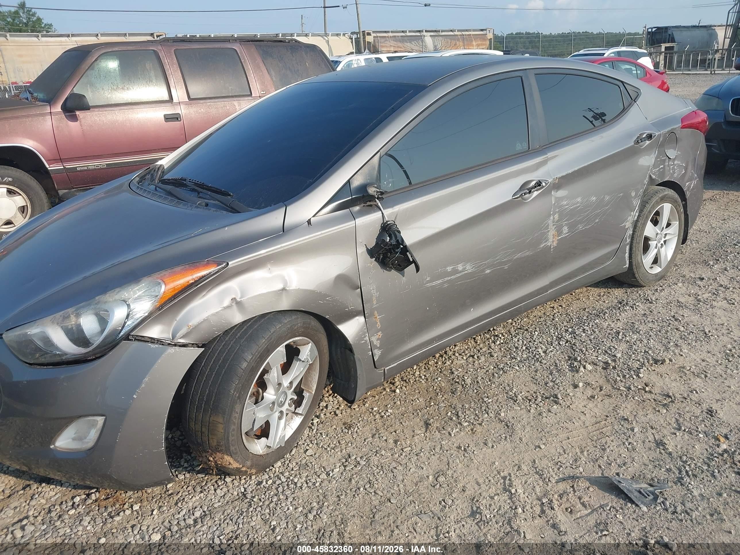 2013 Hyundai Elantra Gls Gray vin: 5NPDH4AE4DH435320