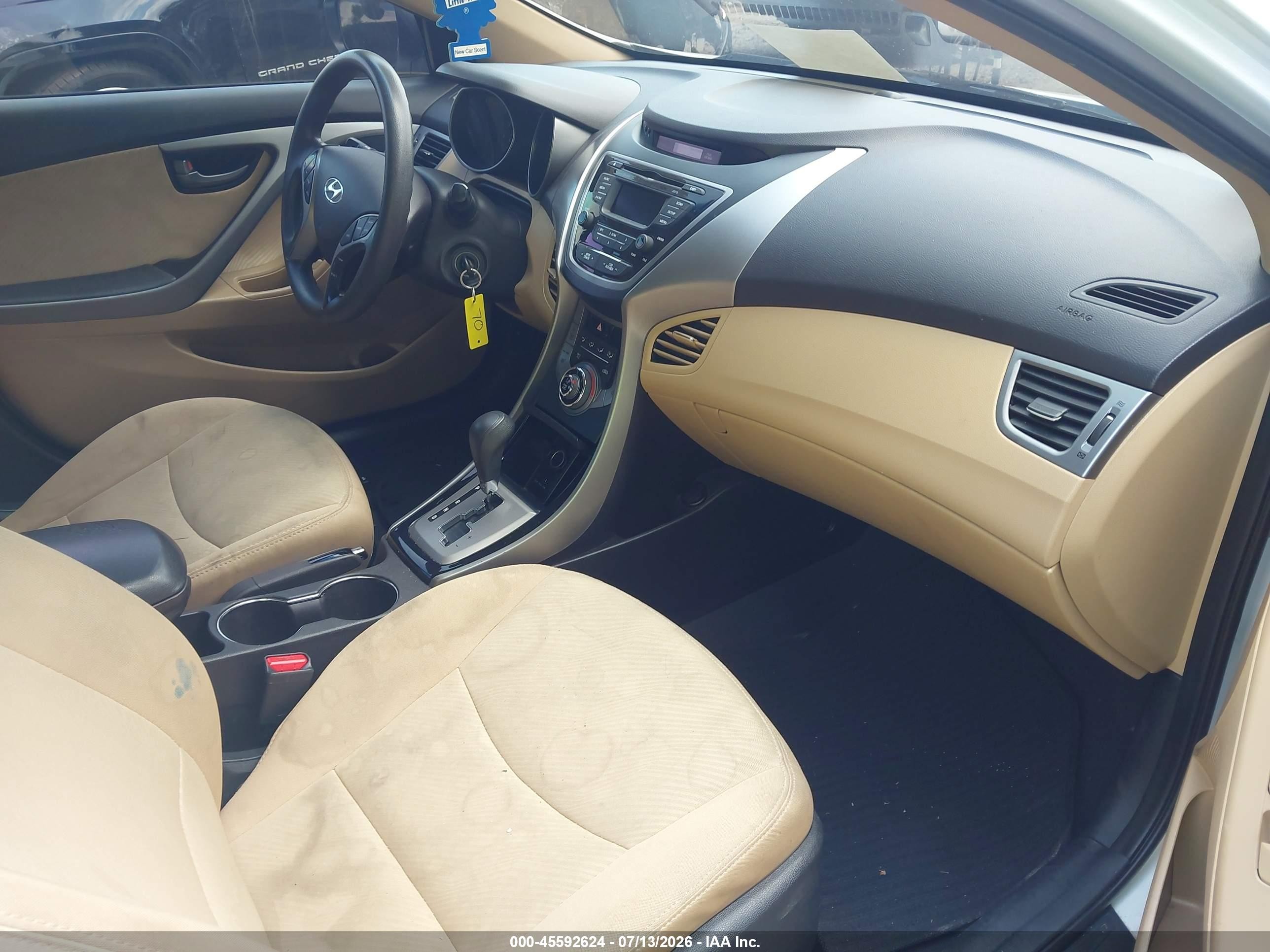 2013 Hyundai Elantra Gls White vin: 5NPDH4AE4DH438301