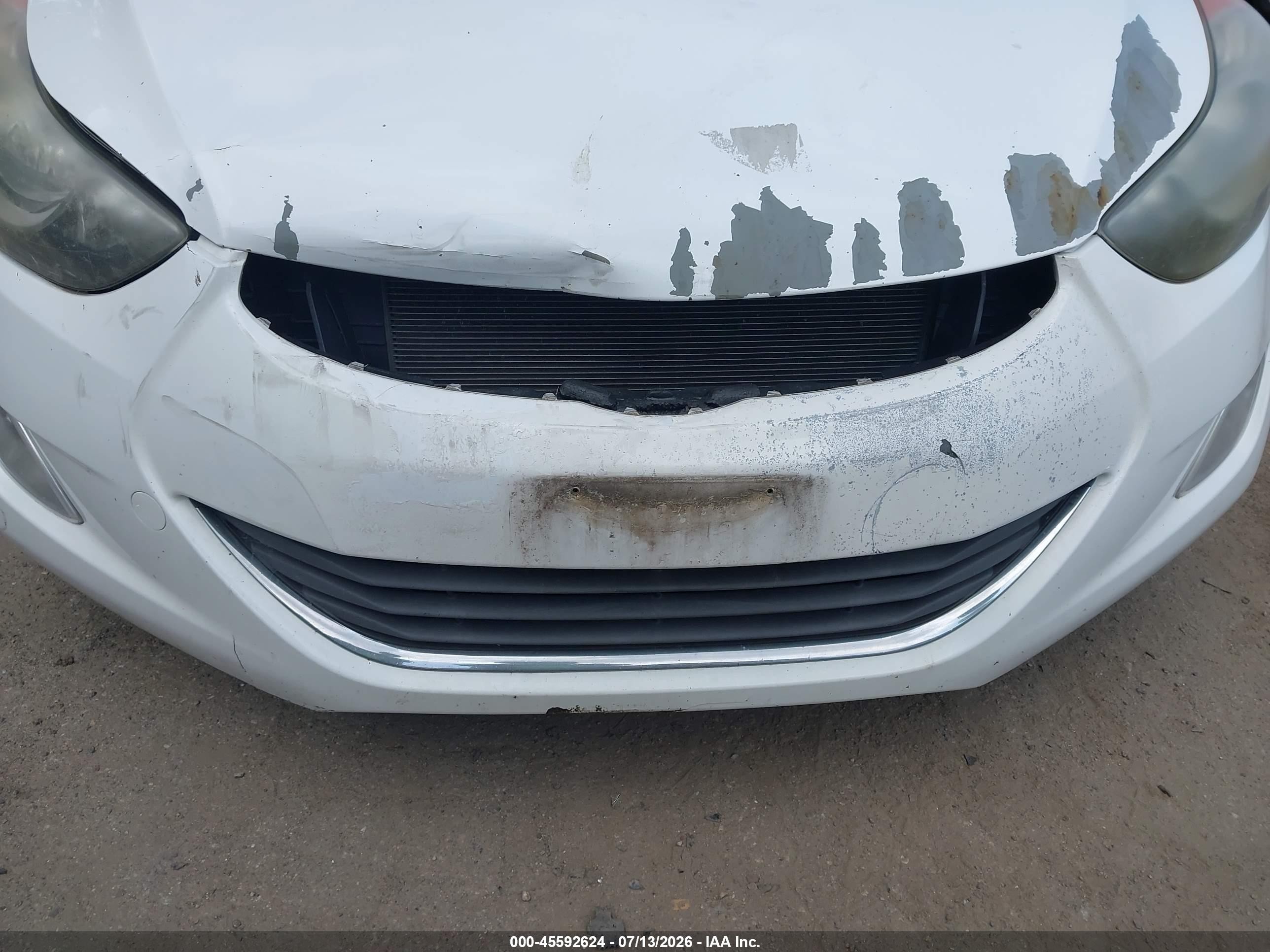 2013 Hyundai Elantra Gls White vin: 5NPDH4AE4DH438301