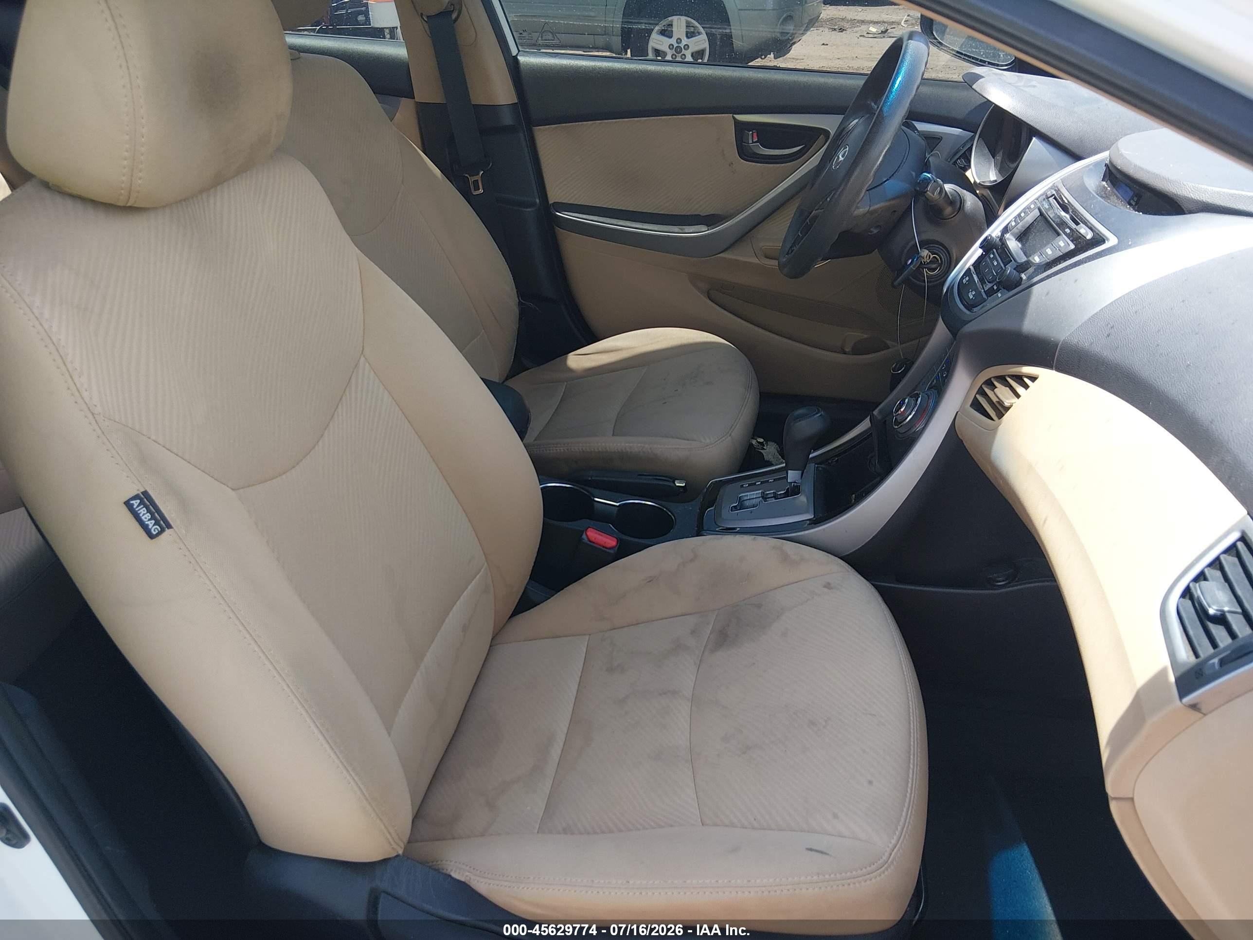 2013 Hyundai Elantra Gls White vin: 5NPDH4AE4DH440808