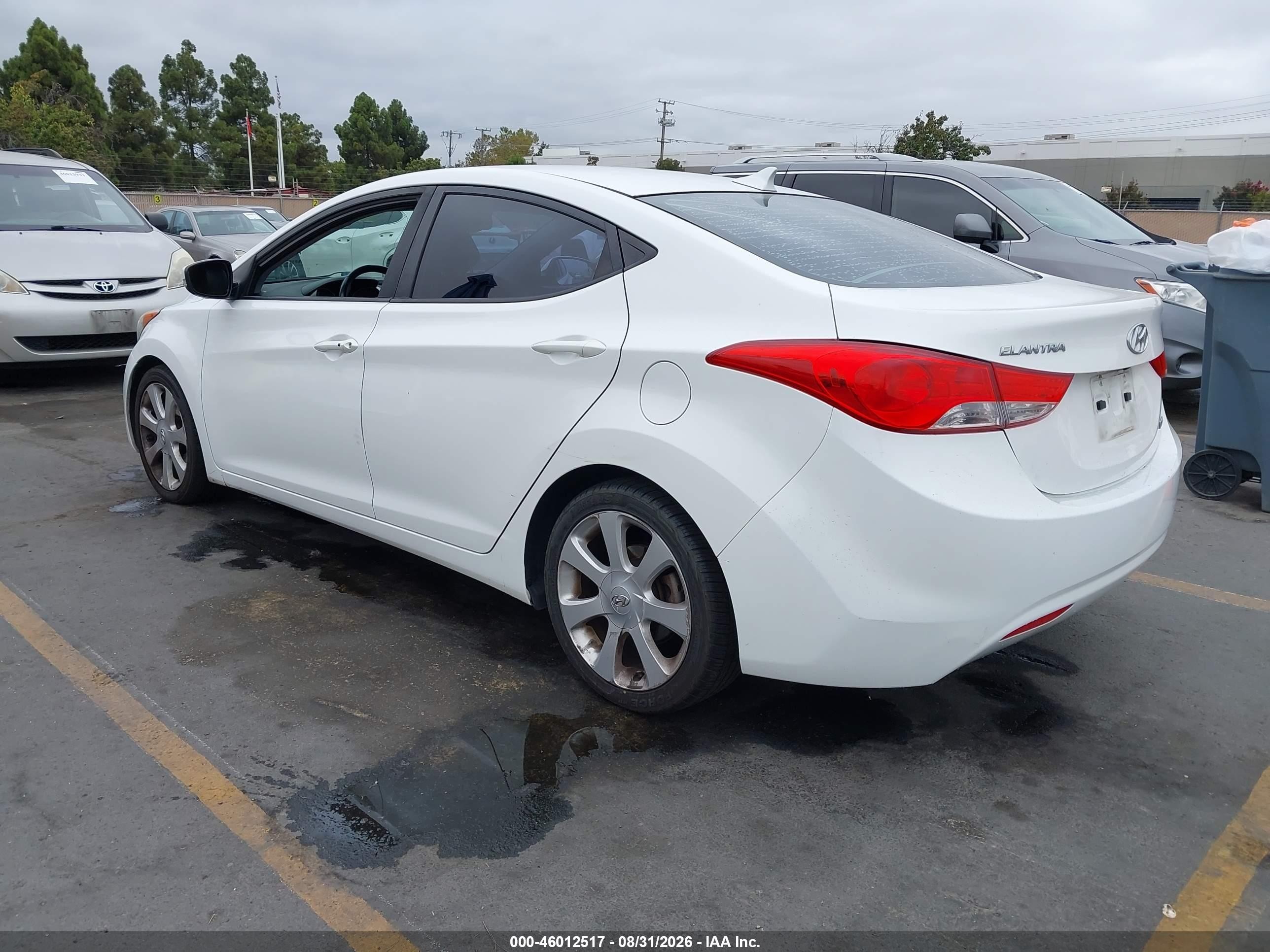 2013 Hyundai Elantra Limited Белый vin: 5NPDH4AE4DH448875