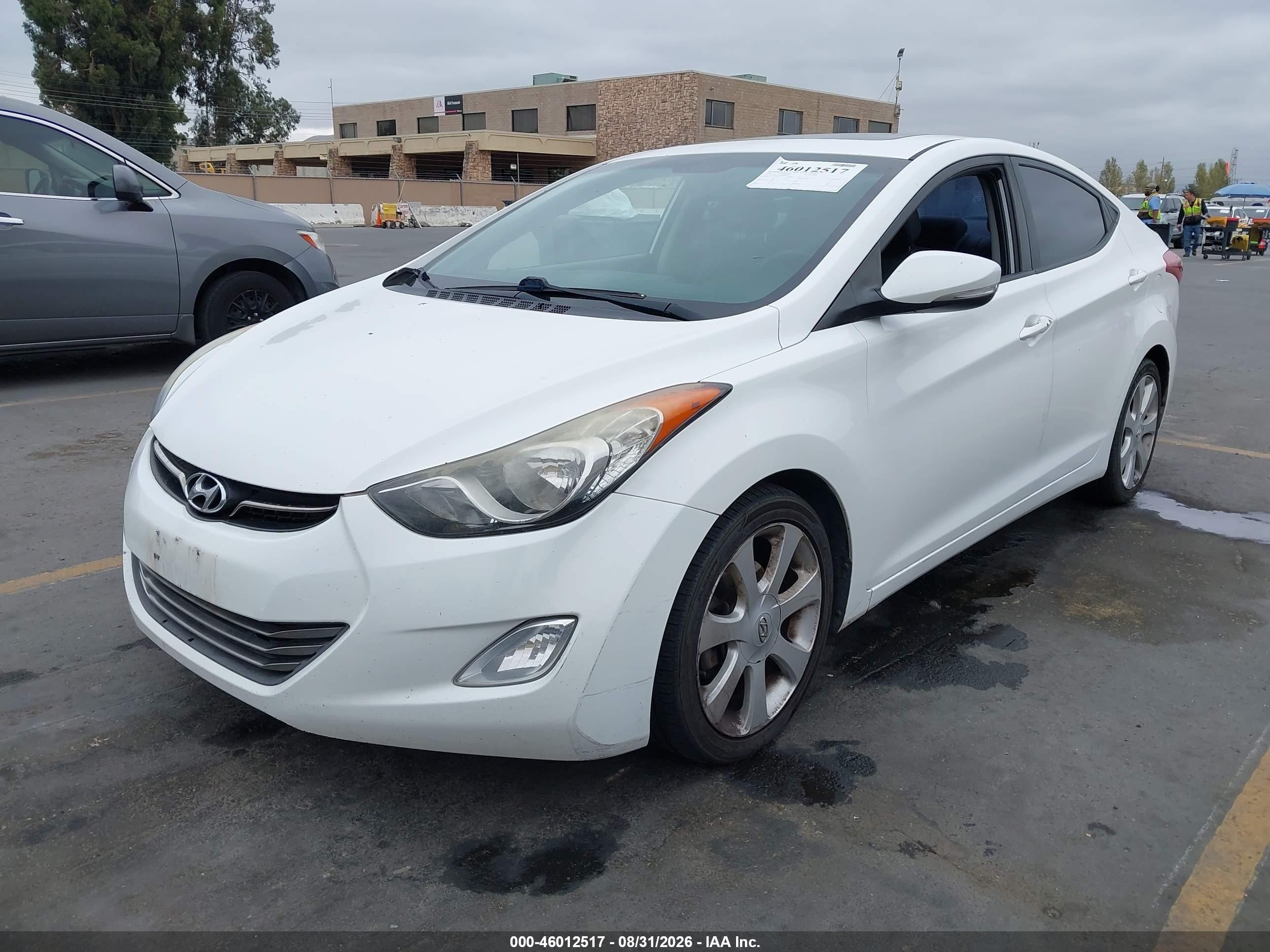 2013 Hyundai Elantra Limited Белый vin: 5NPDH4AE4DH448875