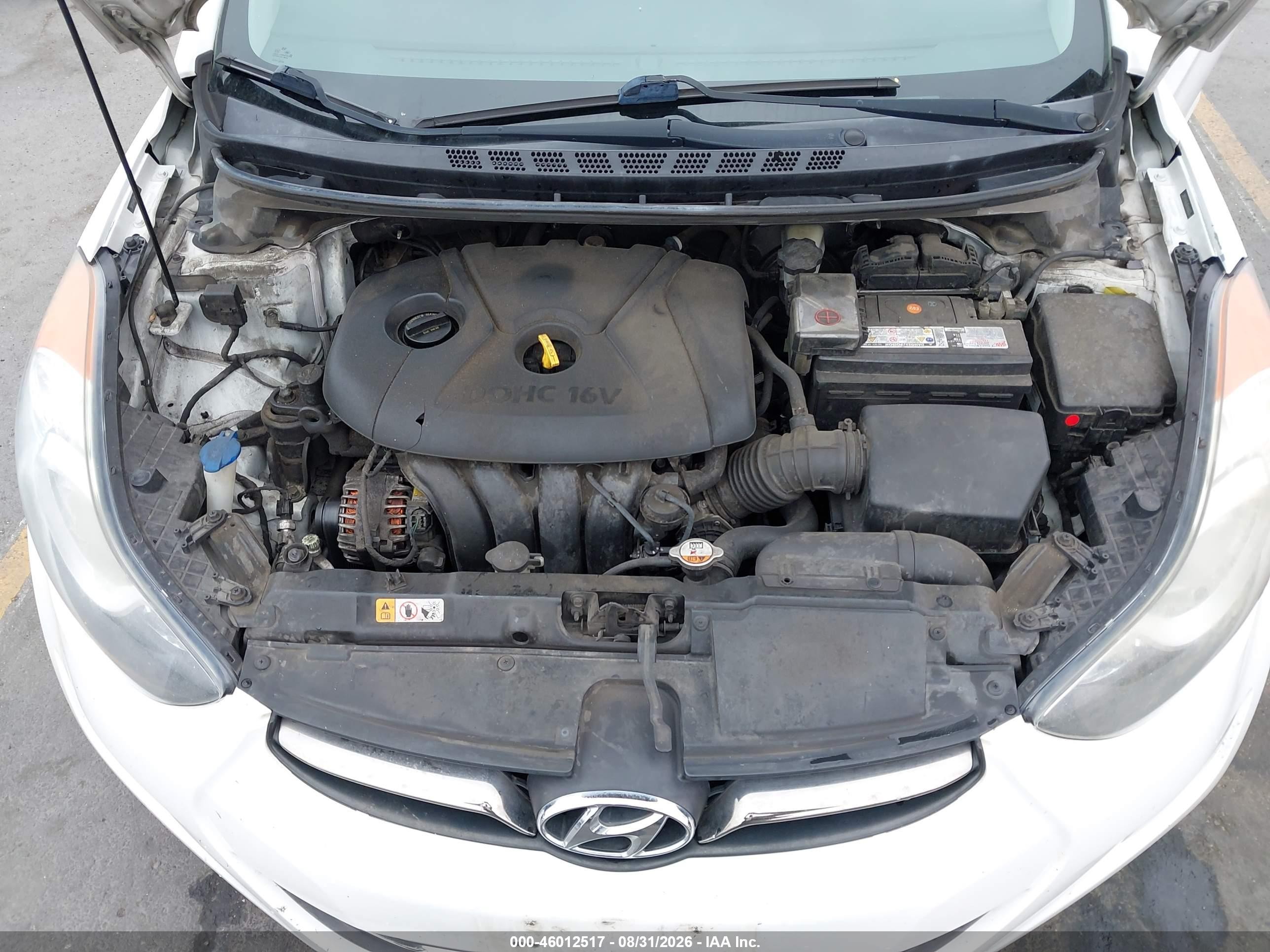 2013 Hyundai Elantra Limited Белый vin: 5NPDH4AE4DH448875