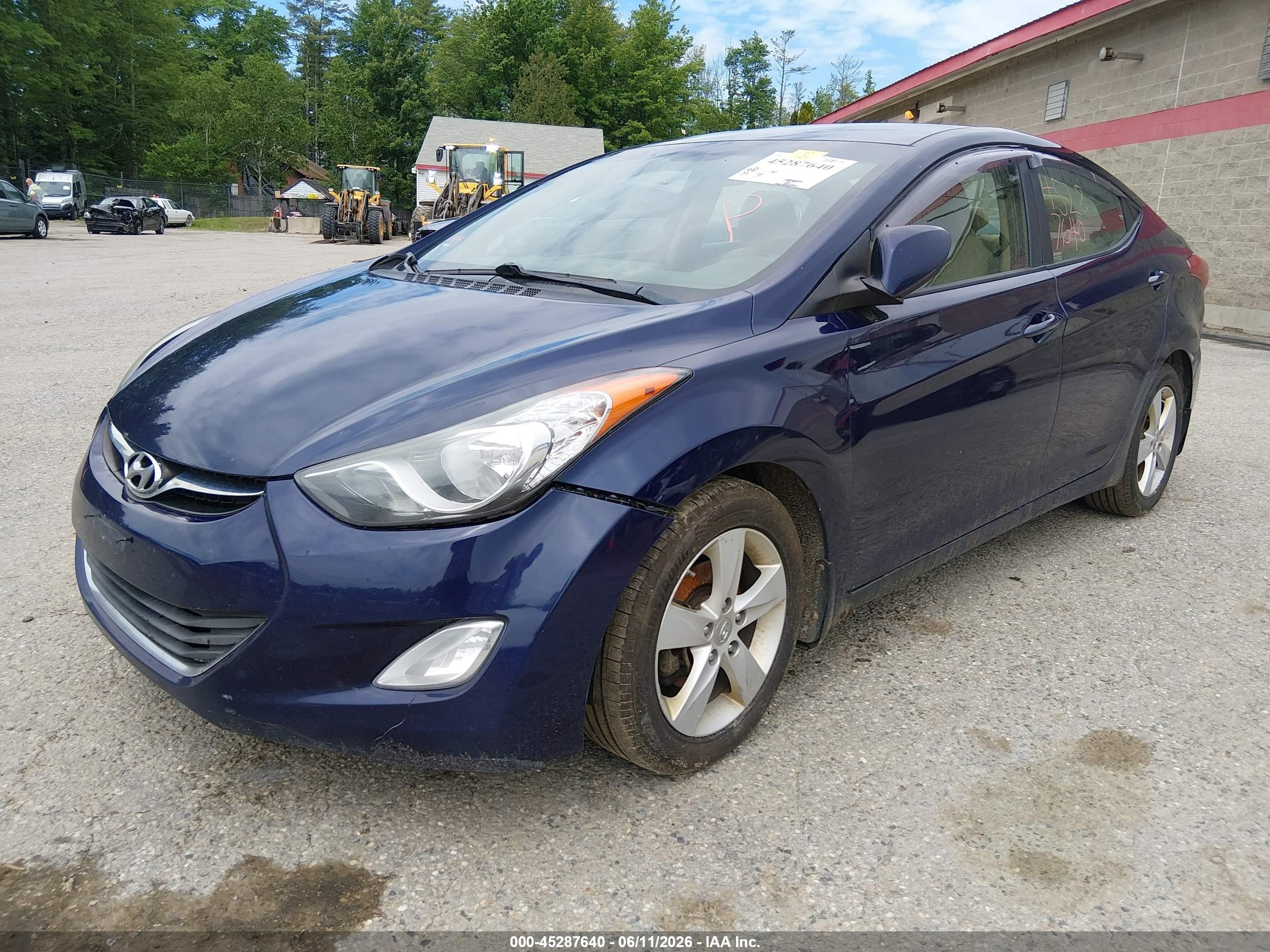 2013 Hyundai Elantra Gls Blue vin: 5NPDH4AE4DH449976