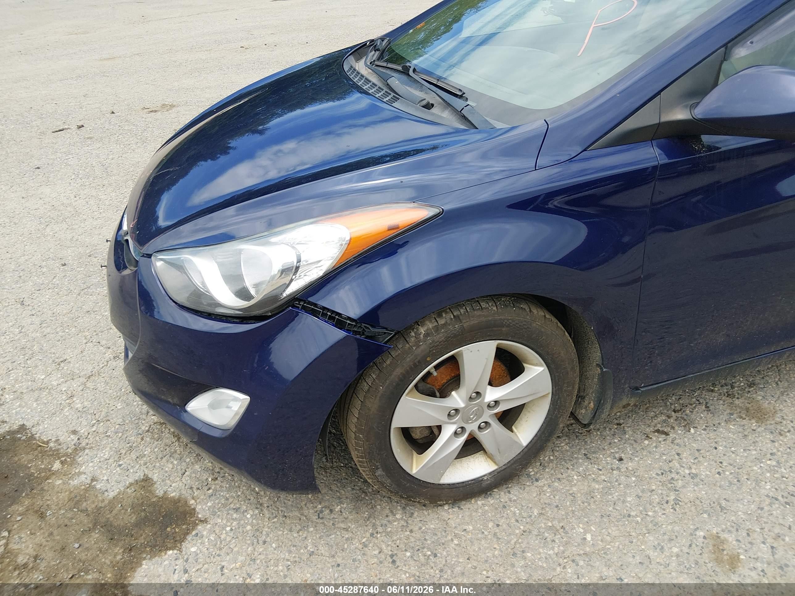 2013 Hyundai Elantra Gls Blue vin: 5NPDH4AE4DH449976