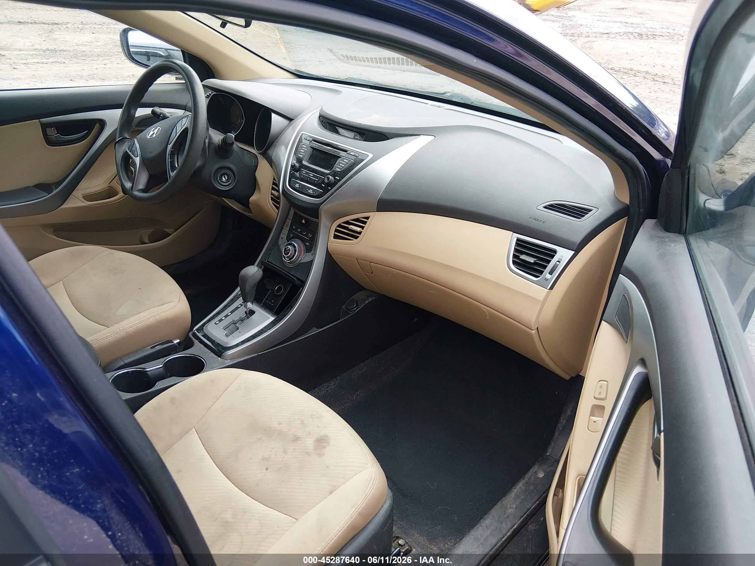 2013 Hyundai Elantra Gls Blue vin: 5NPDH4AE4DH449976