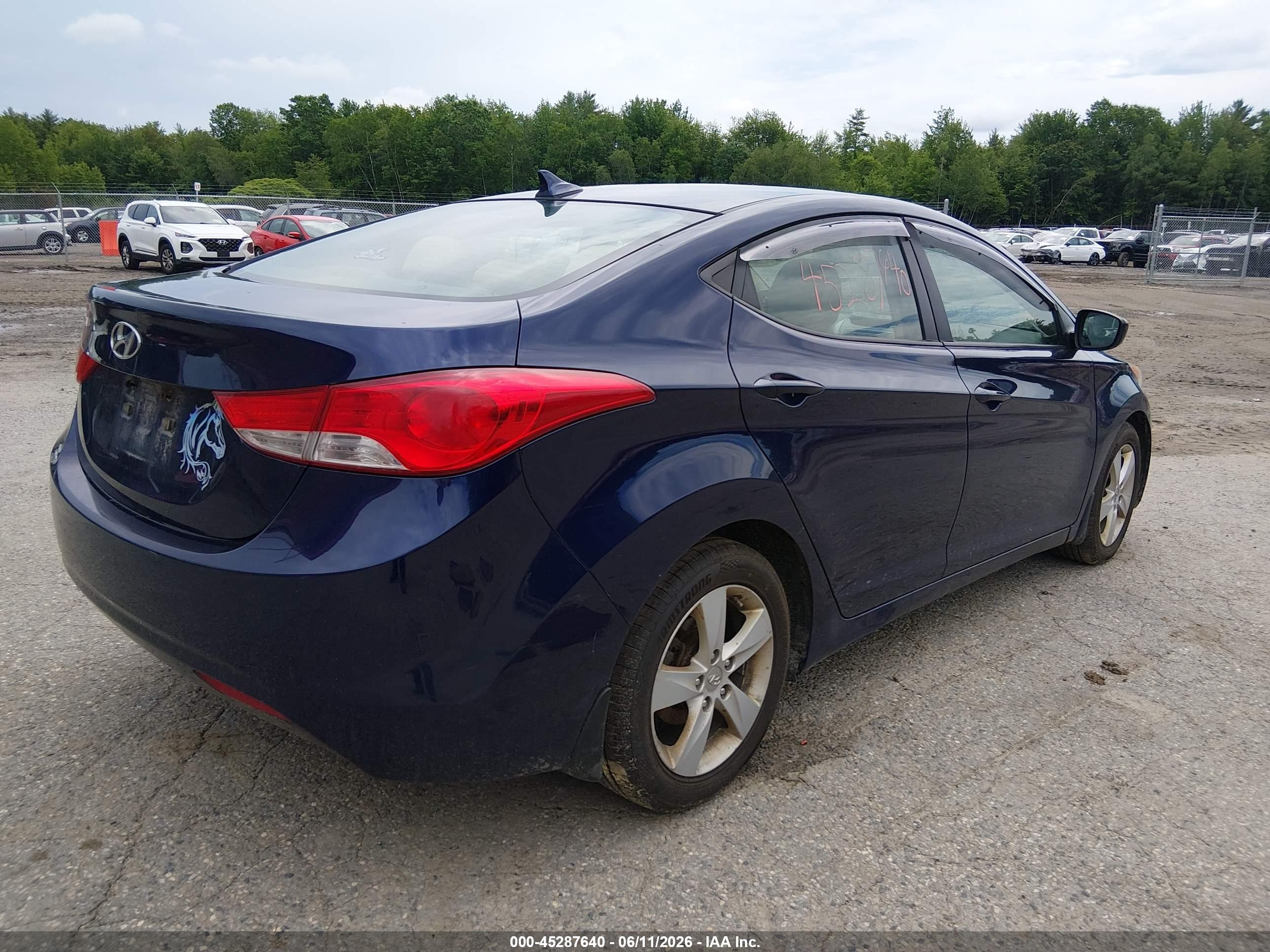 2013 Hyundai Elantra Gls Blue vin: 5NPDH4AE4DH449976