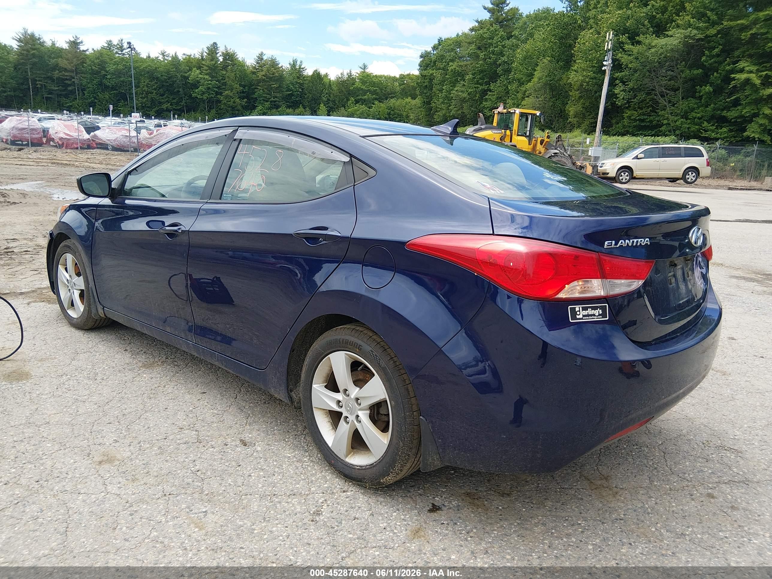 2013 Hyundai Elantra Gls Blue vin: 5NPDH4AE4DH449976