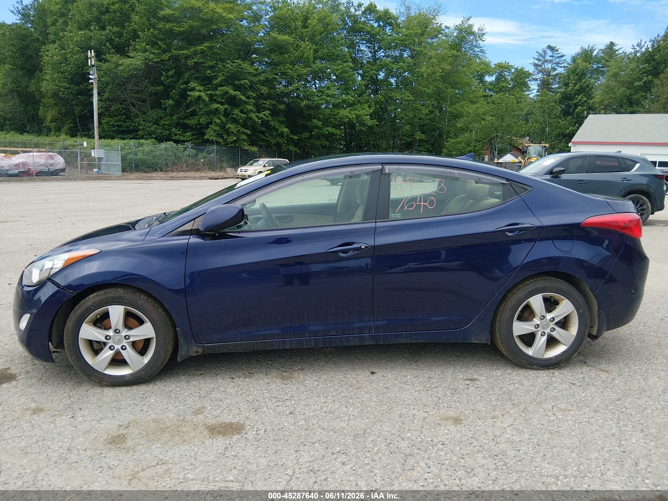 2013 Hyundai Elantra Gls Blue vin: 5NPDH4AE4DH449976