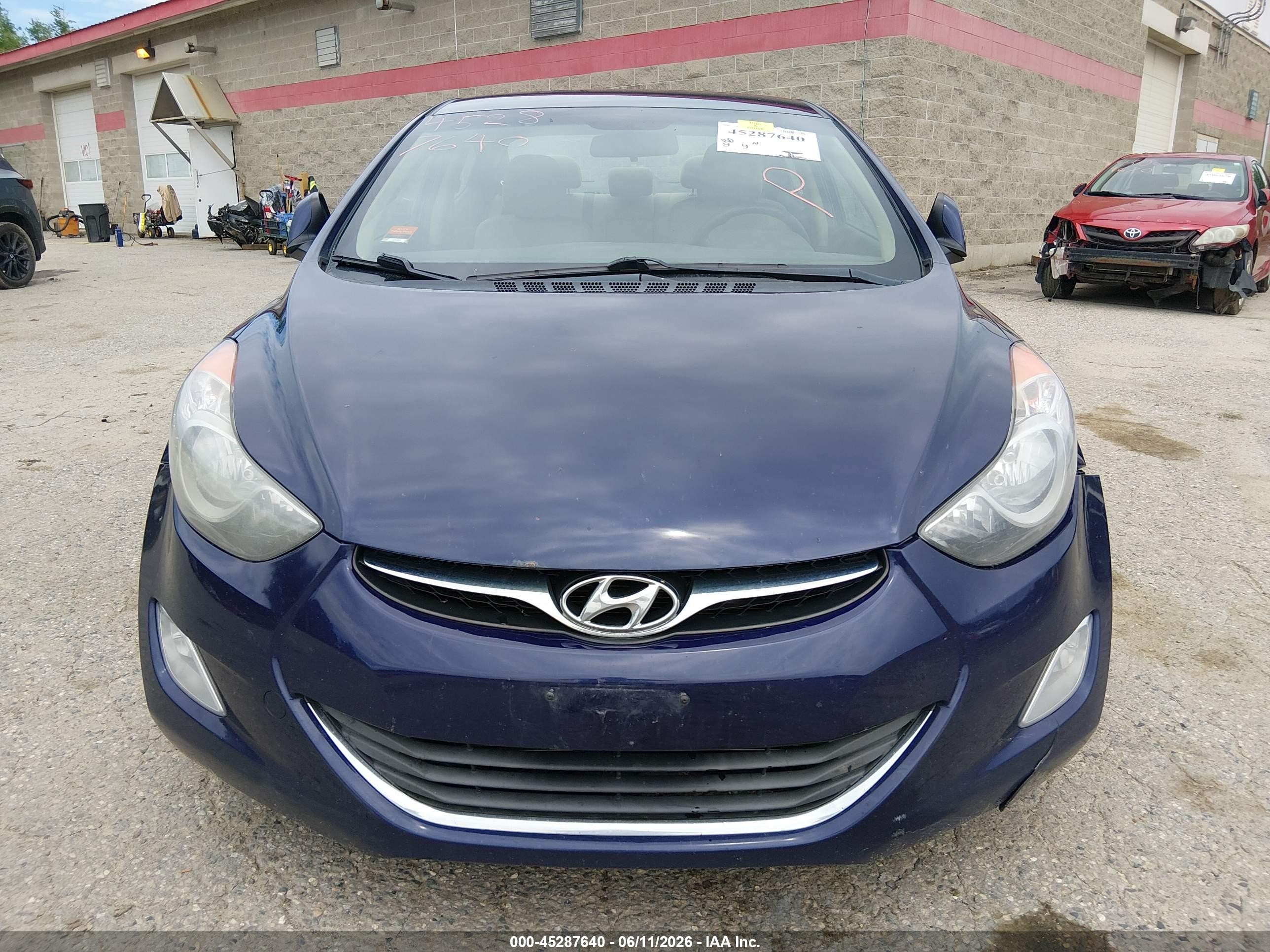 2013 Hyundai Elantra Gls Blue vin: 5NPDH4AE4DH449976