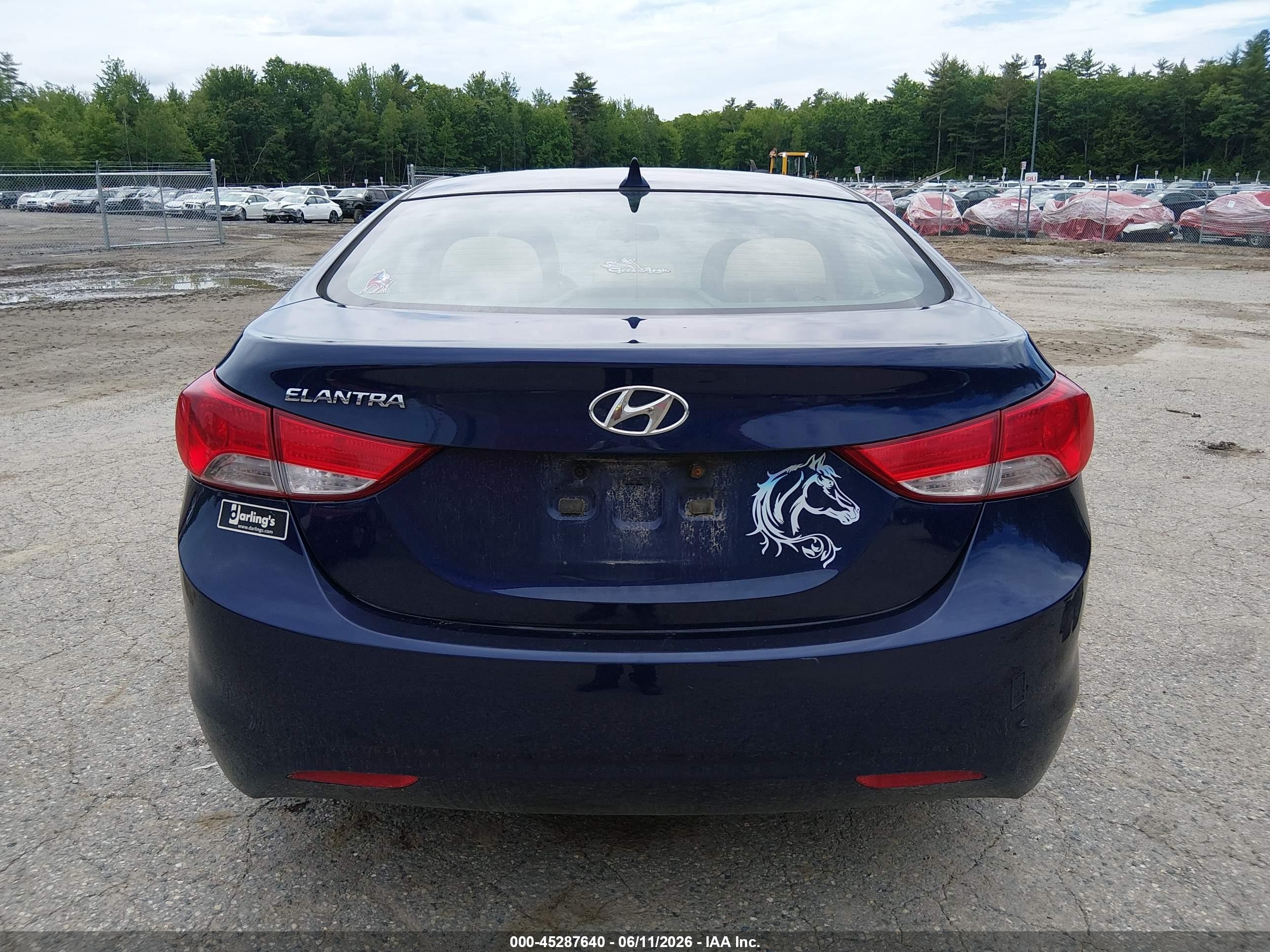 2013 Hyundai Elantra Gls Blue vin: 5NPDH4AE4DH449976
