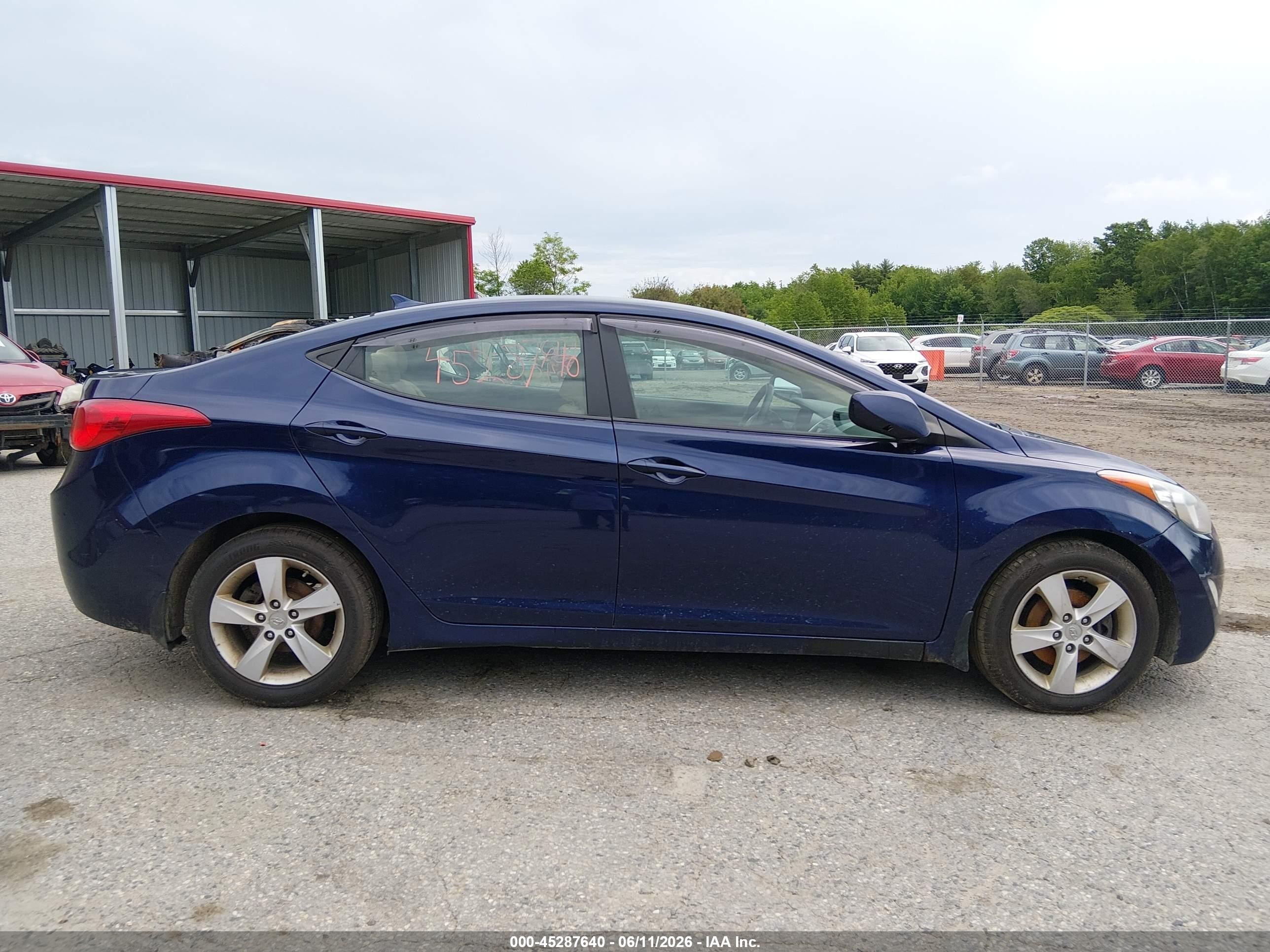 2013 Hyundai Elantra Gls Blue vin: 5NPDH4AE4DH449976