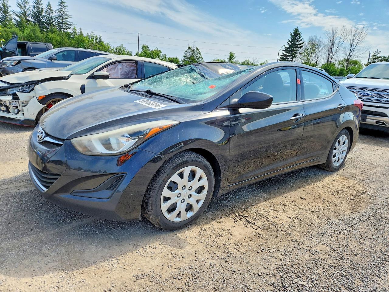 2014 Hyundai Elantra Gl Black vin: 5NPDH4AE4EH460042
