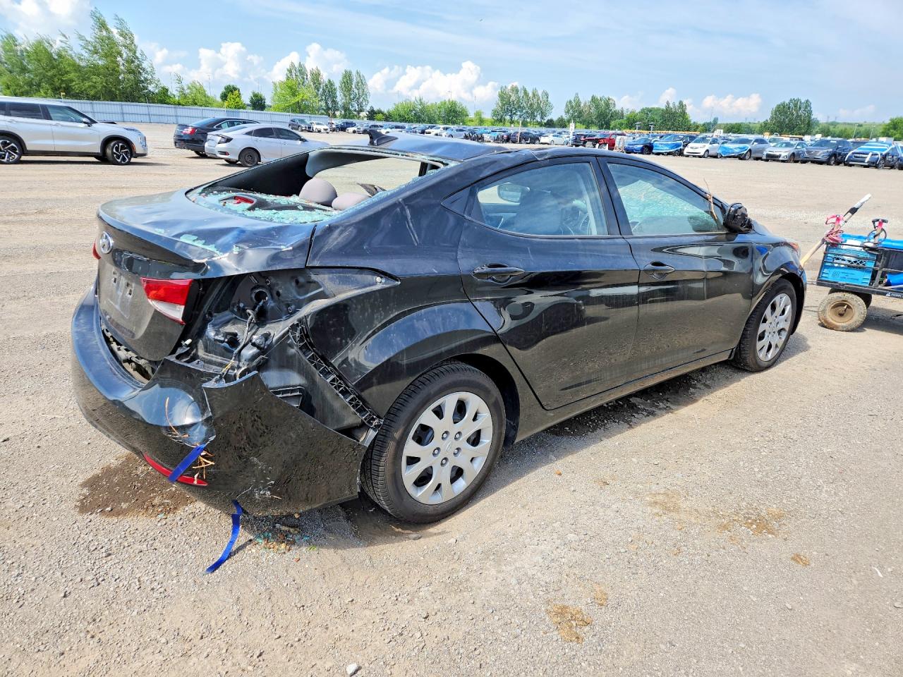 2014 Hyundai Elantra Gl Black vin: 5NPDH4AE4EH460042