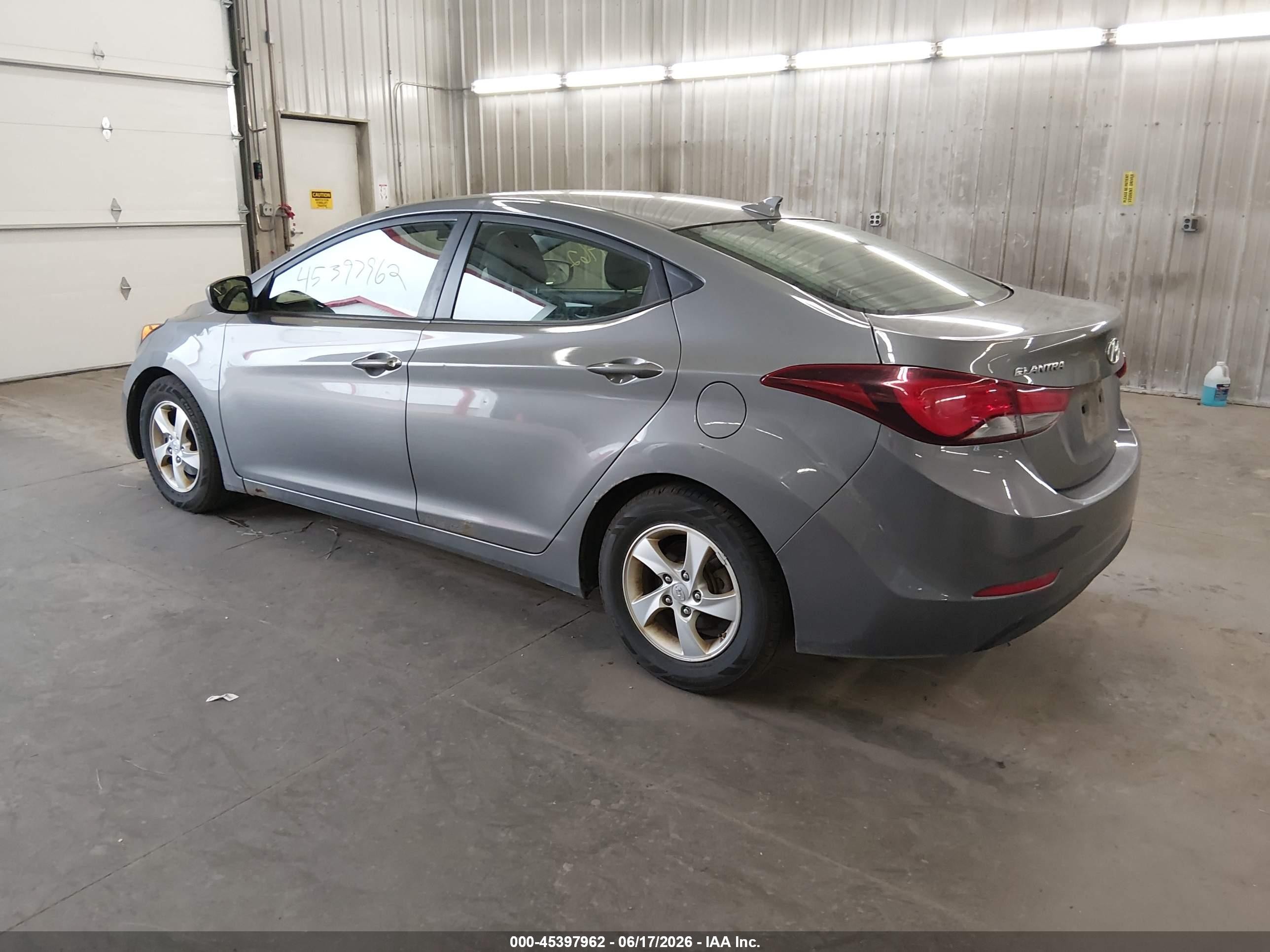 2014 Hyundai Elantra Se Gray vin: 5NPDH4AE4EH466505