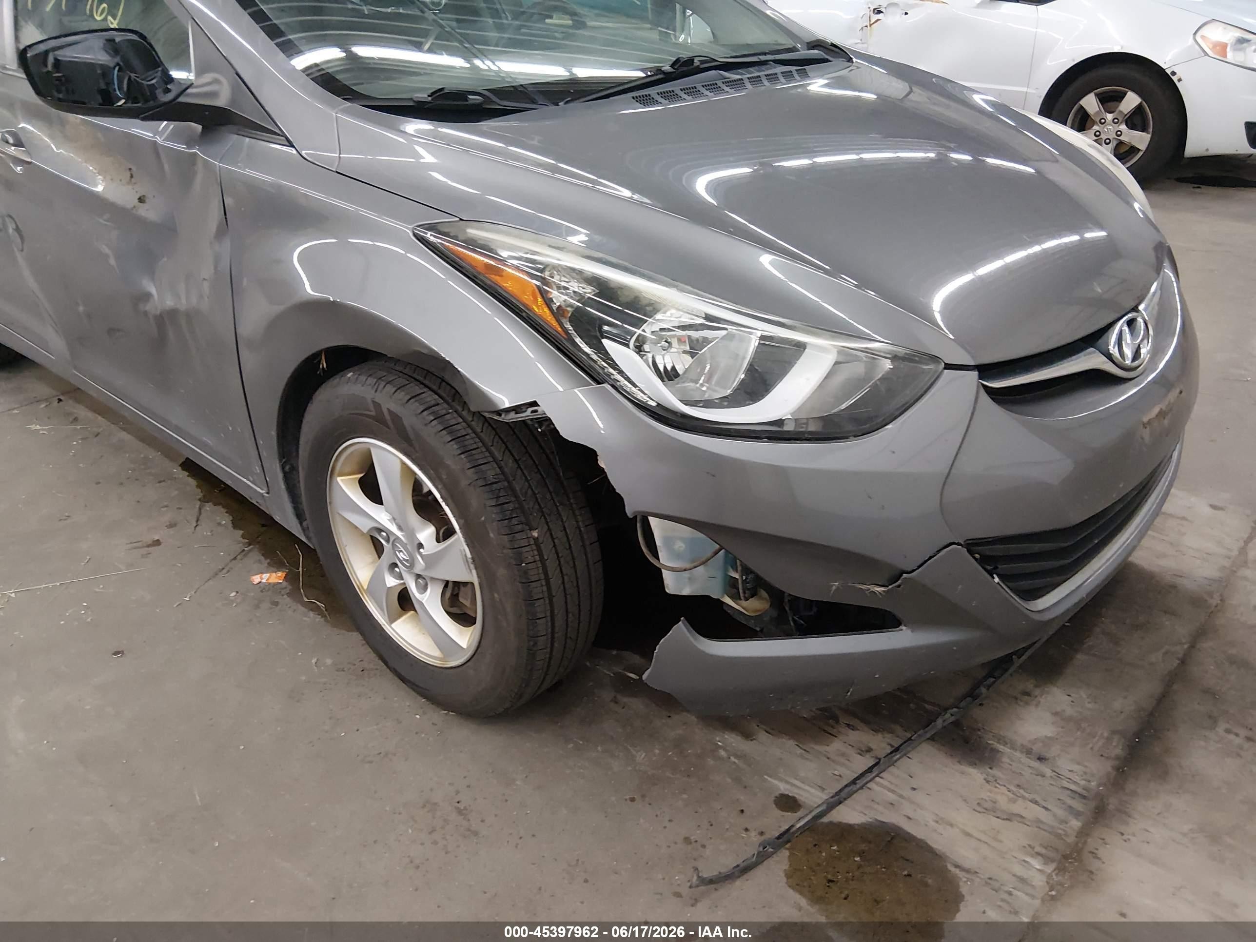 2014 Hyundai Elantra Se Gray vin: 5NPDH4AE4EH466505